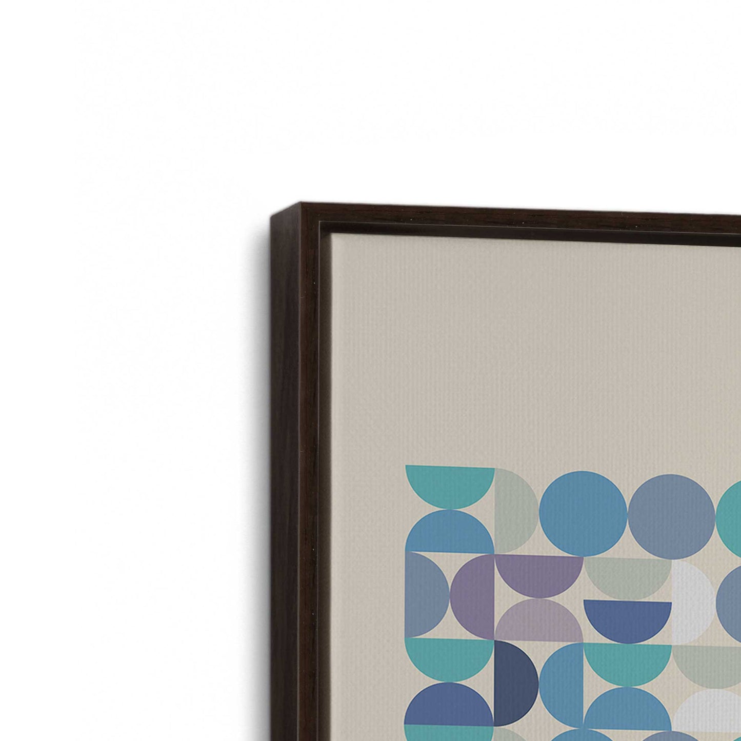 [Color:Espresso], Picture of art in a Espresso frame at an angle