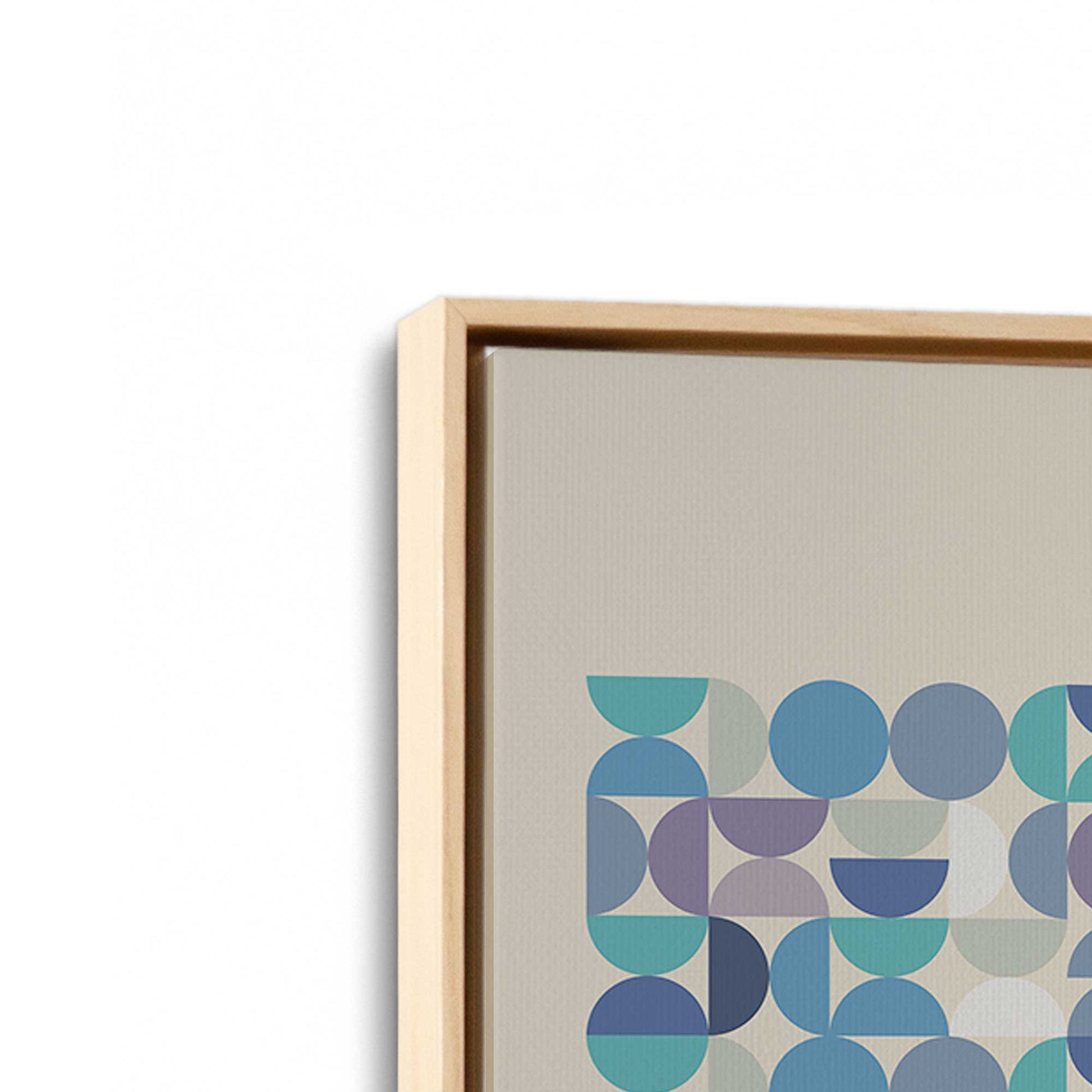 [Color:American Maple], Picture of art in a American Maple frame at an angle