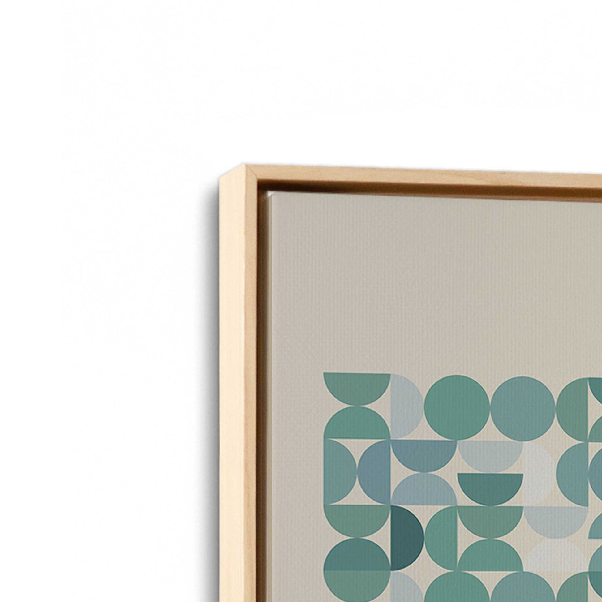 [Color:American Maple], Picture of art in a American Maple frame at an angle
