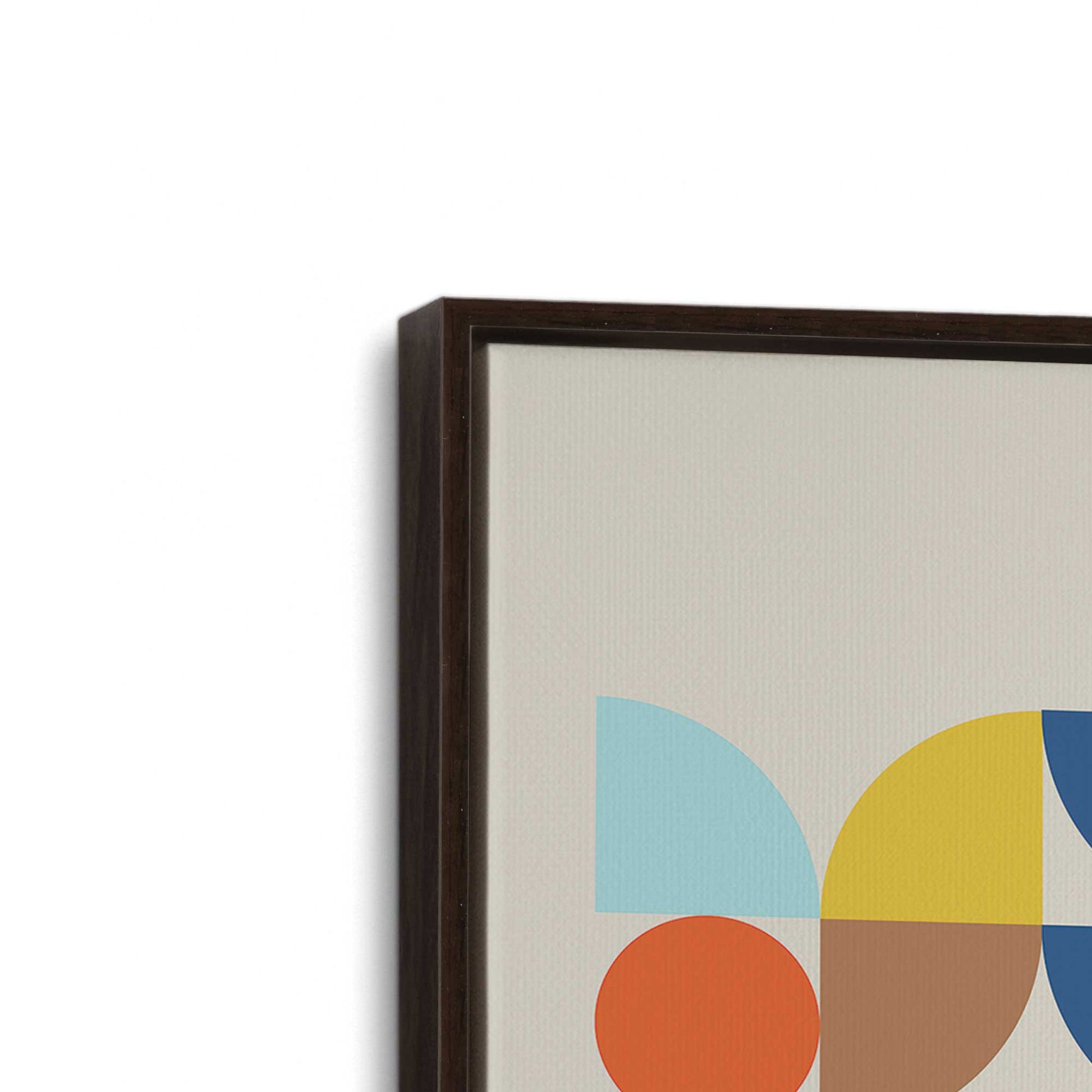 [Color:Espresso], Picture of art in a Espresso frame at an angle
