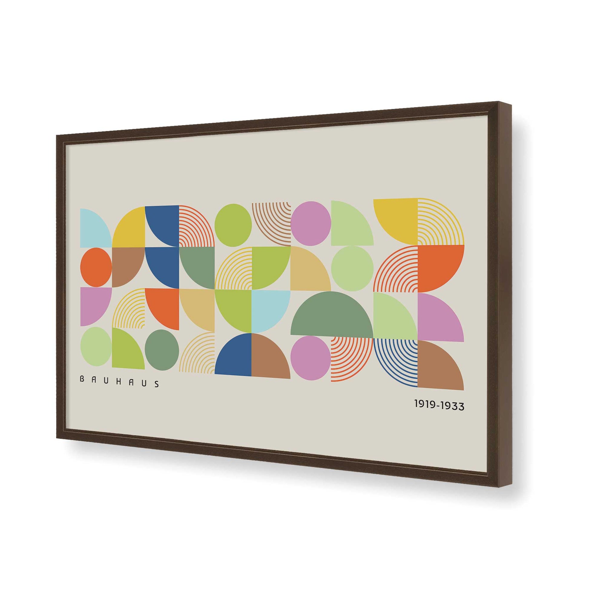 [Color:Brown], Picture of art in a Brown frame of the corner