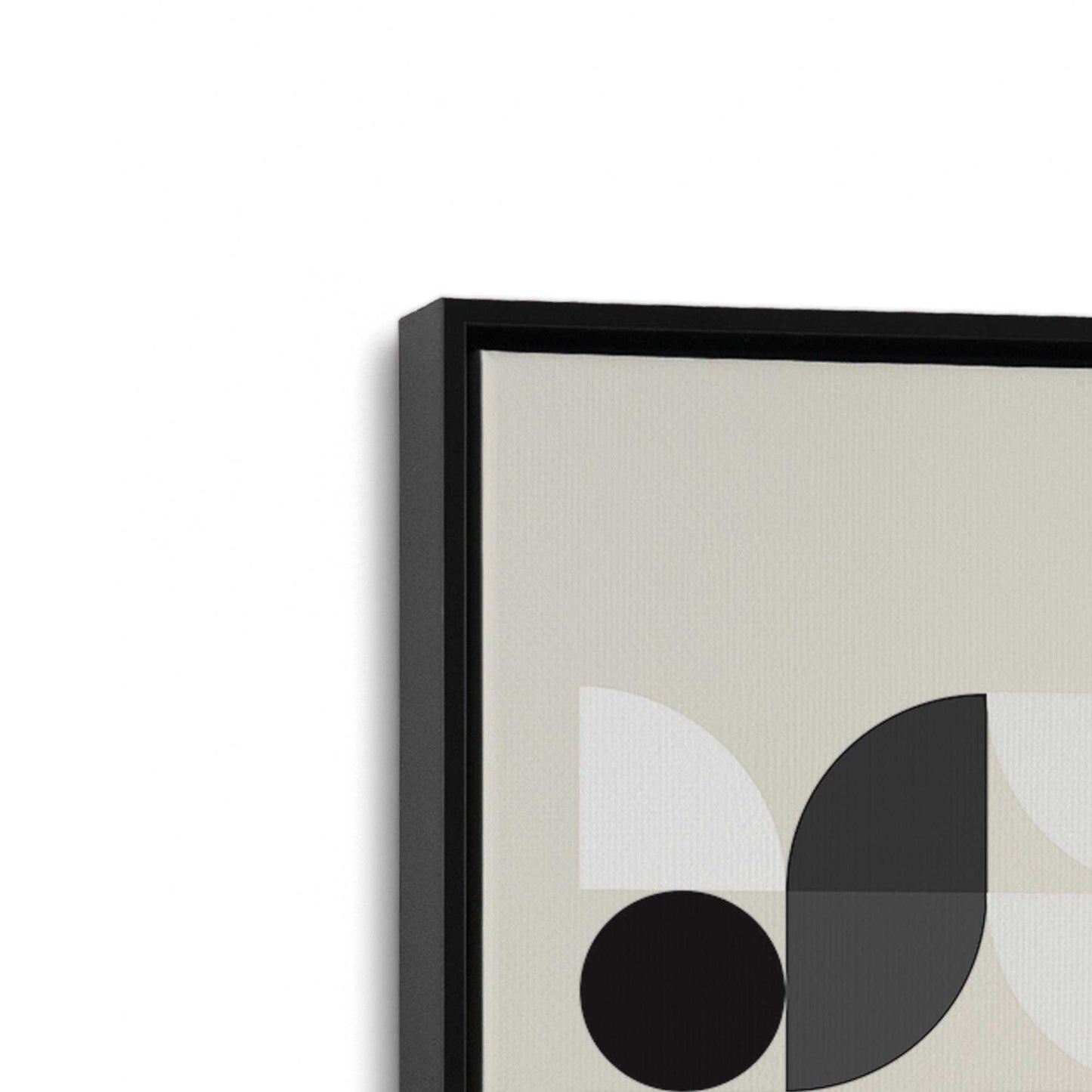 [Color:Satin Black], Picture of art in a Satin Black frame at an angle