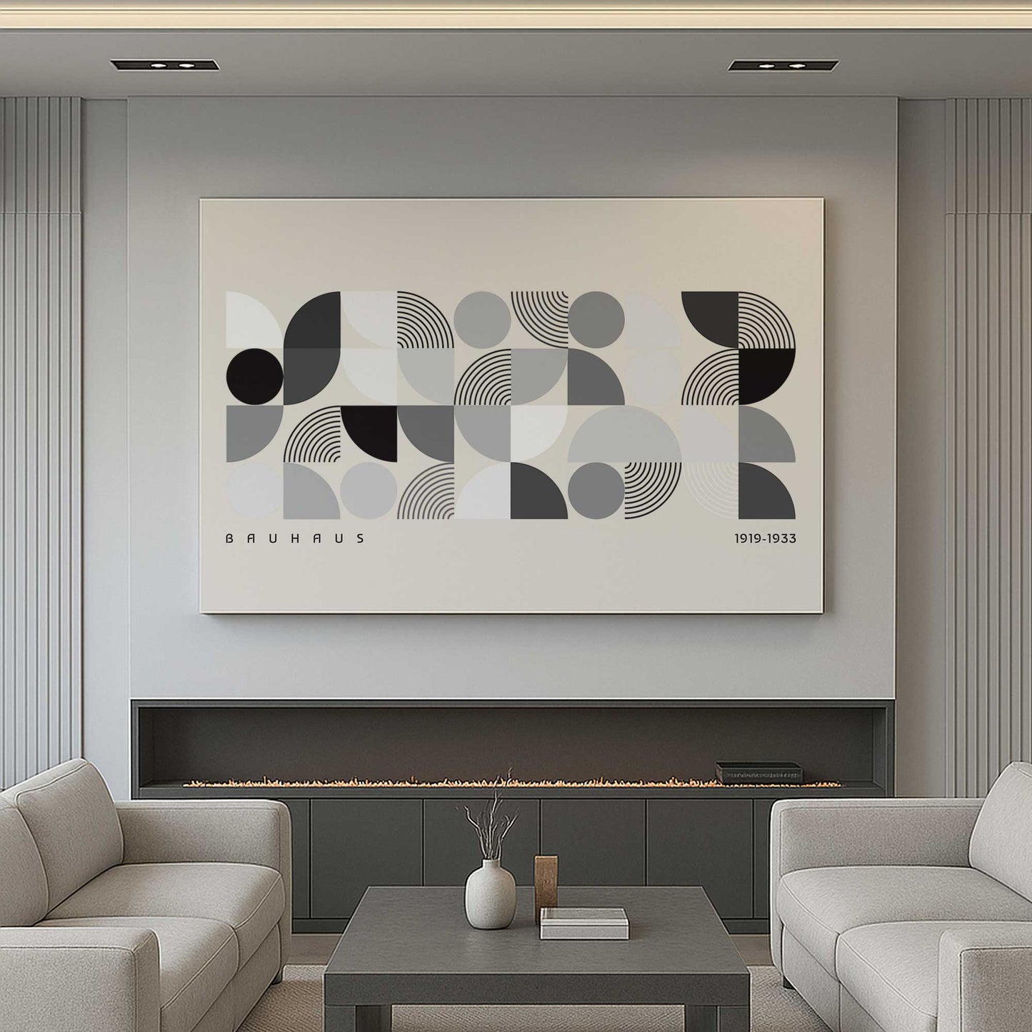 [Color:Stretched Canvas], Picture of art in a room