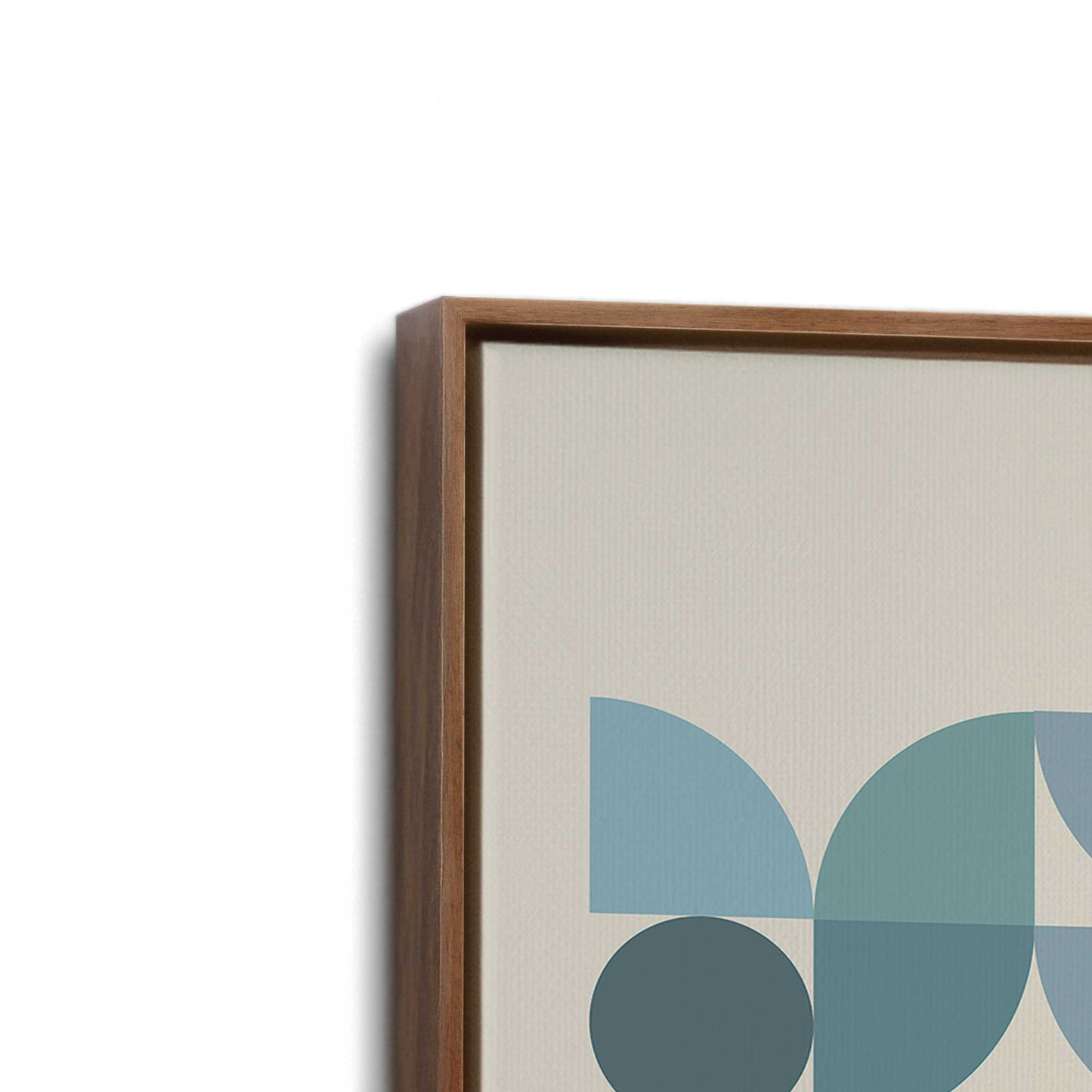 [Color:Walnut], Picture of art in a Walnut frame at an angle