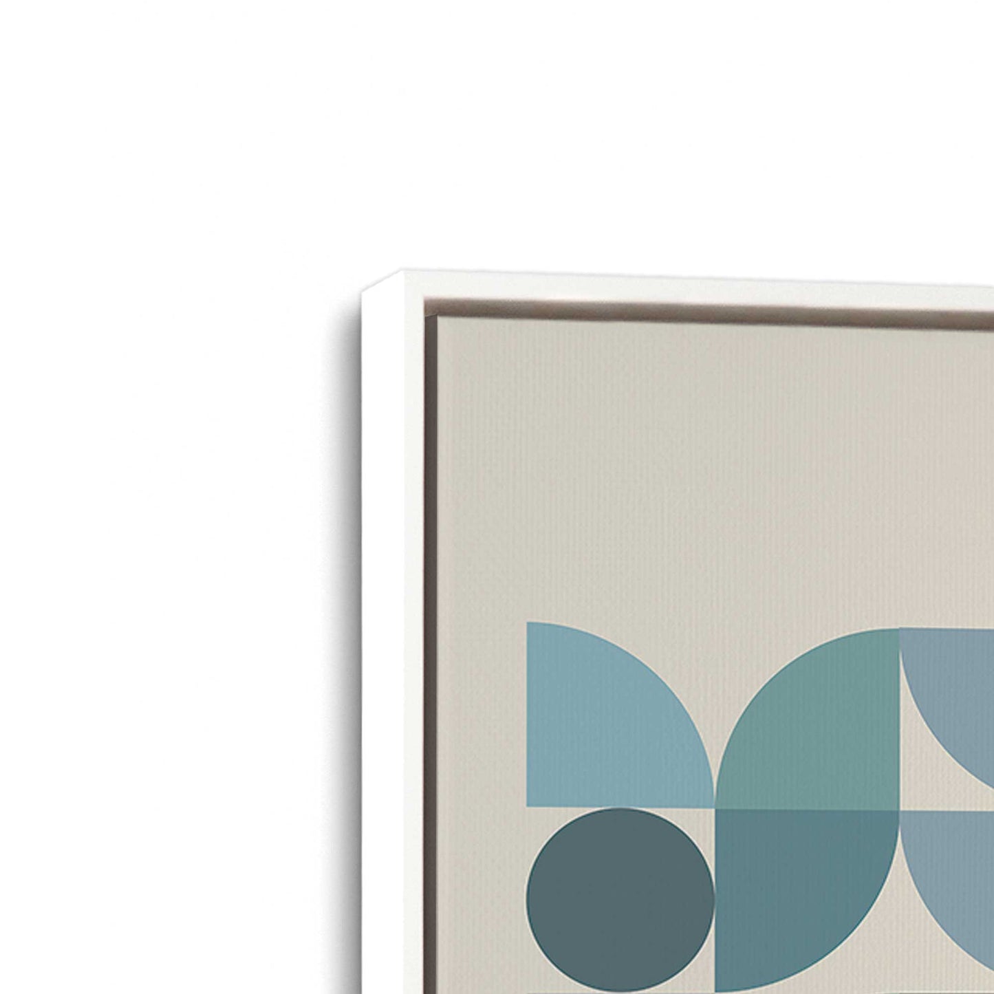 [Color:Opaque White], Picture of art in a White frame at an angle