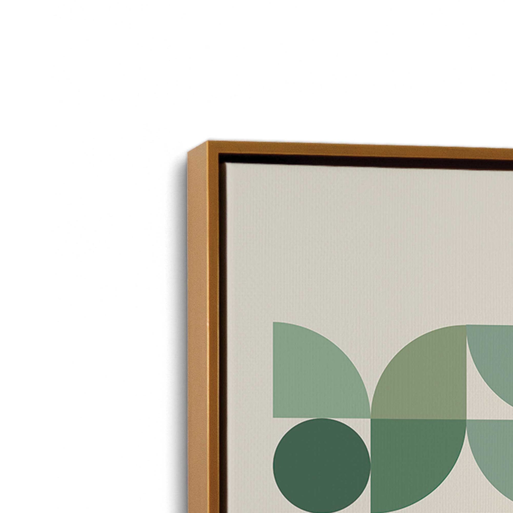 [Color:Polished Gold], Picture of art in a Polished Gold frame at an angle