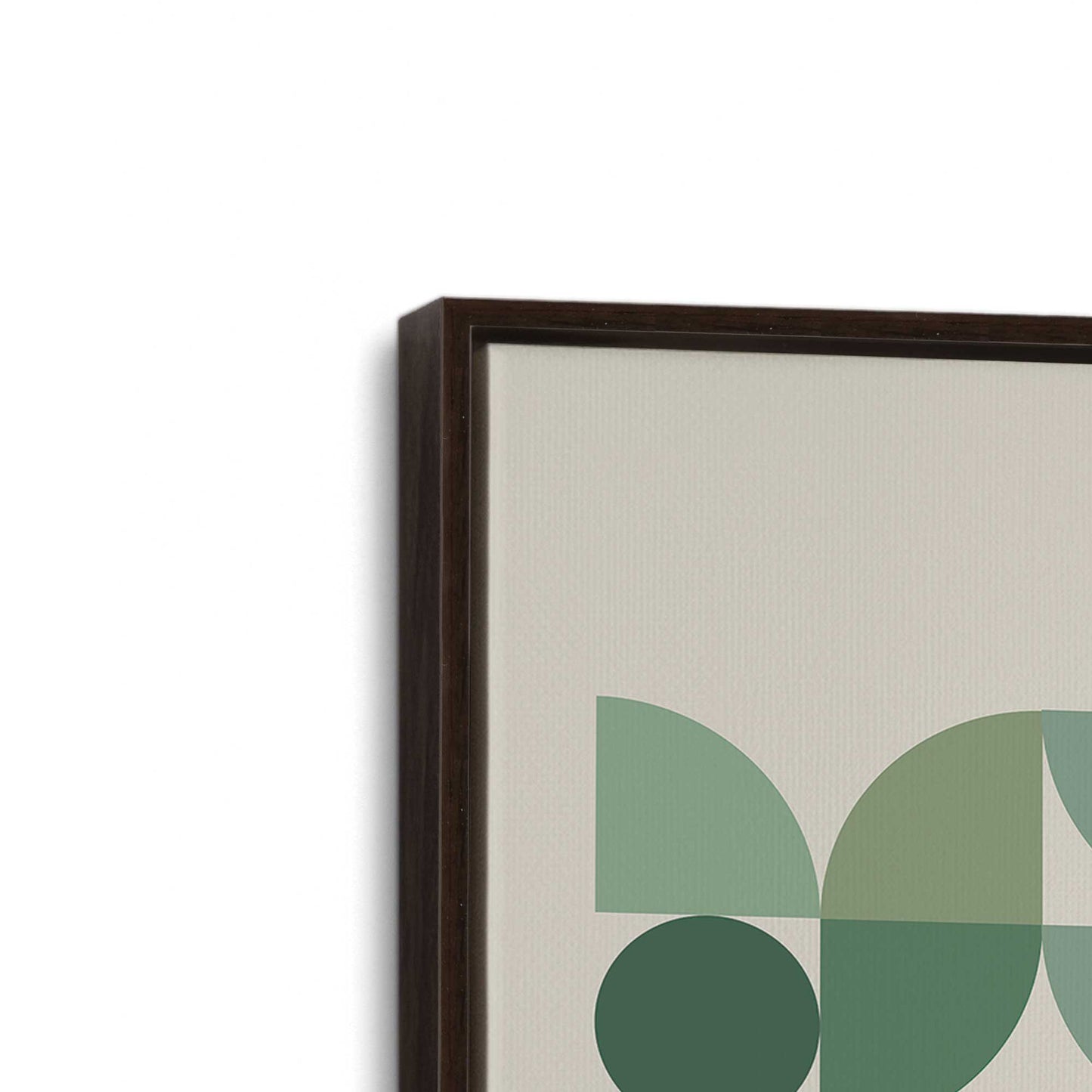 [Color:Espresso], Picture of art in a Espresso frame at an angle