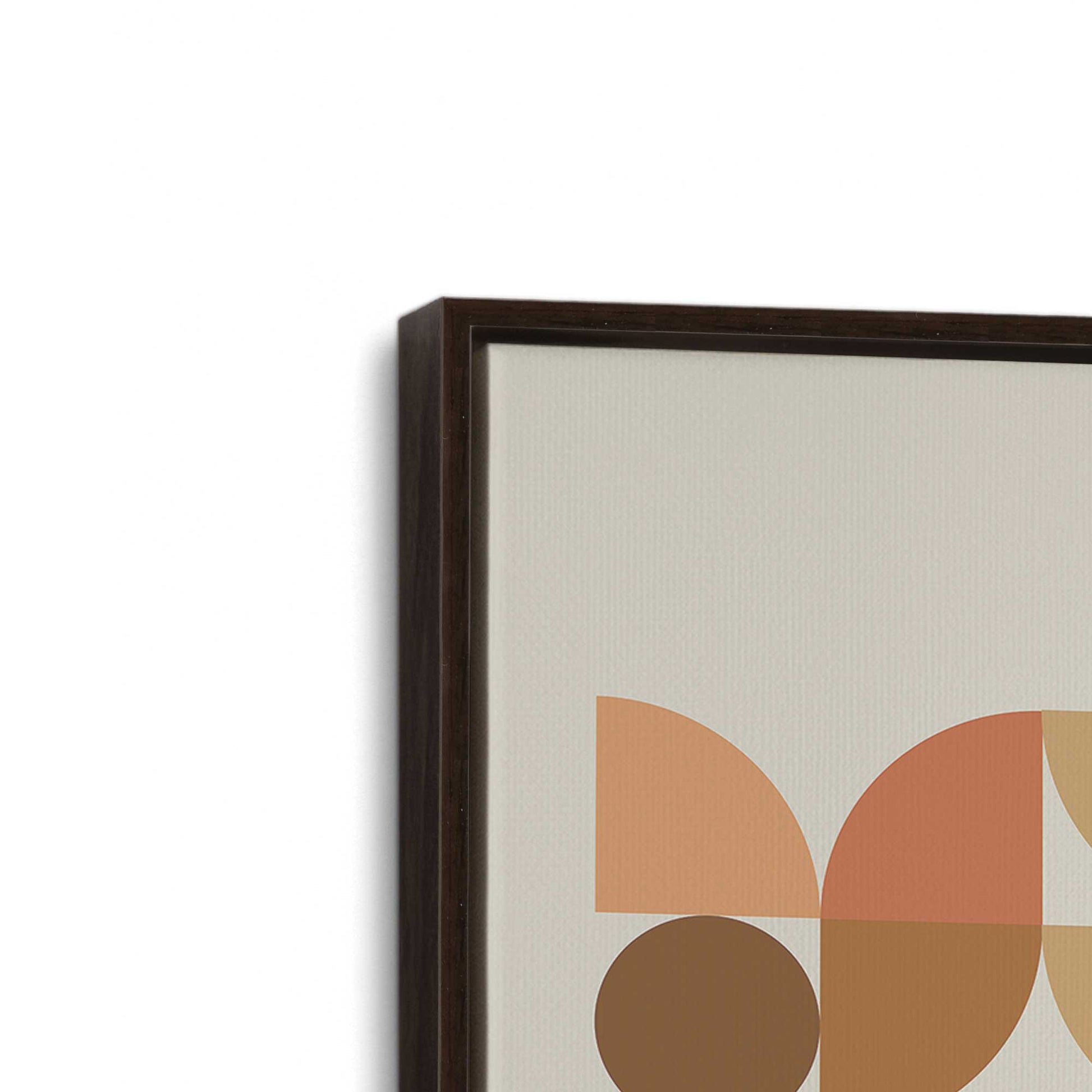 [Color:Espresso], Picture of art in a Espresso frame at an angle