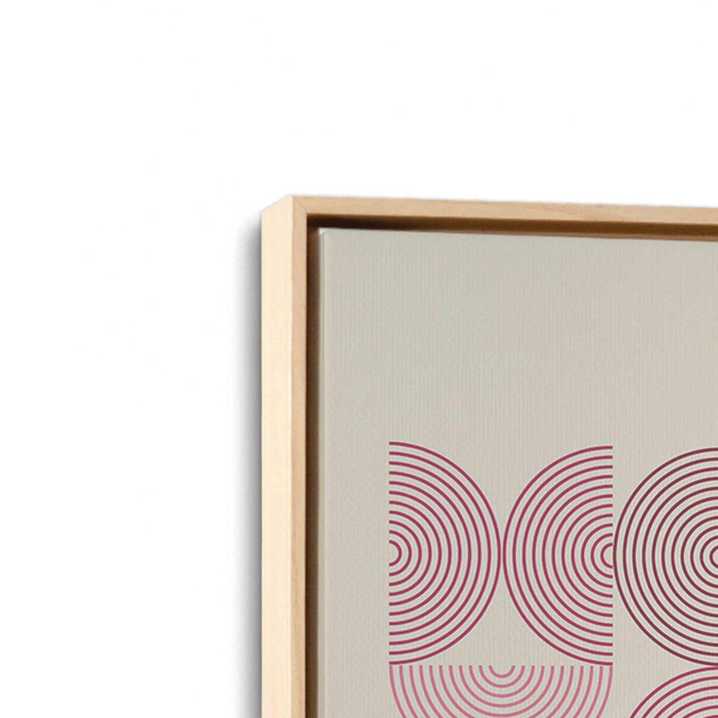 [Color:American Maple], Picture of art in a American Maple frame at an angle