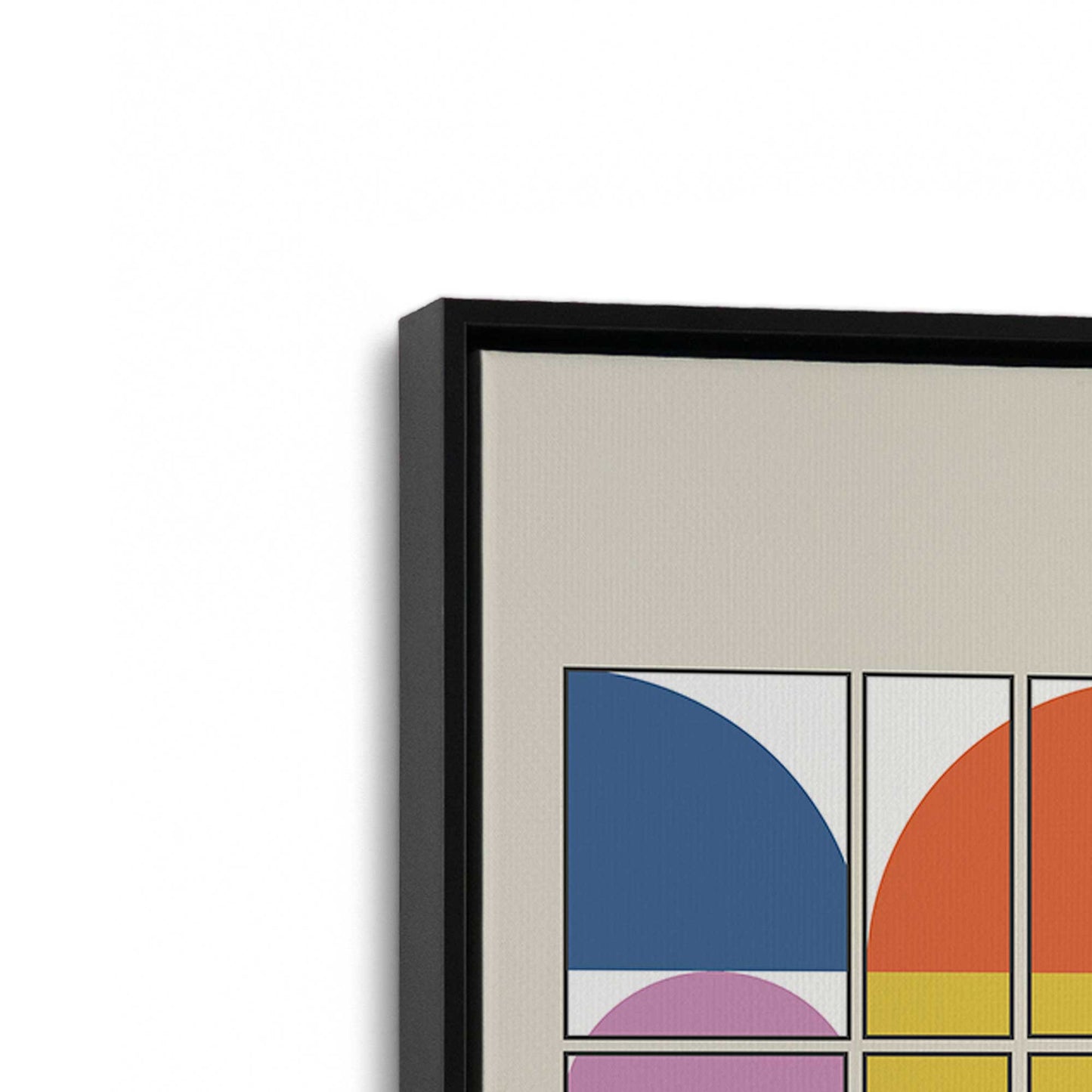 [Color:Satin Black], Picture of art in a Satin Black frame at an angle