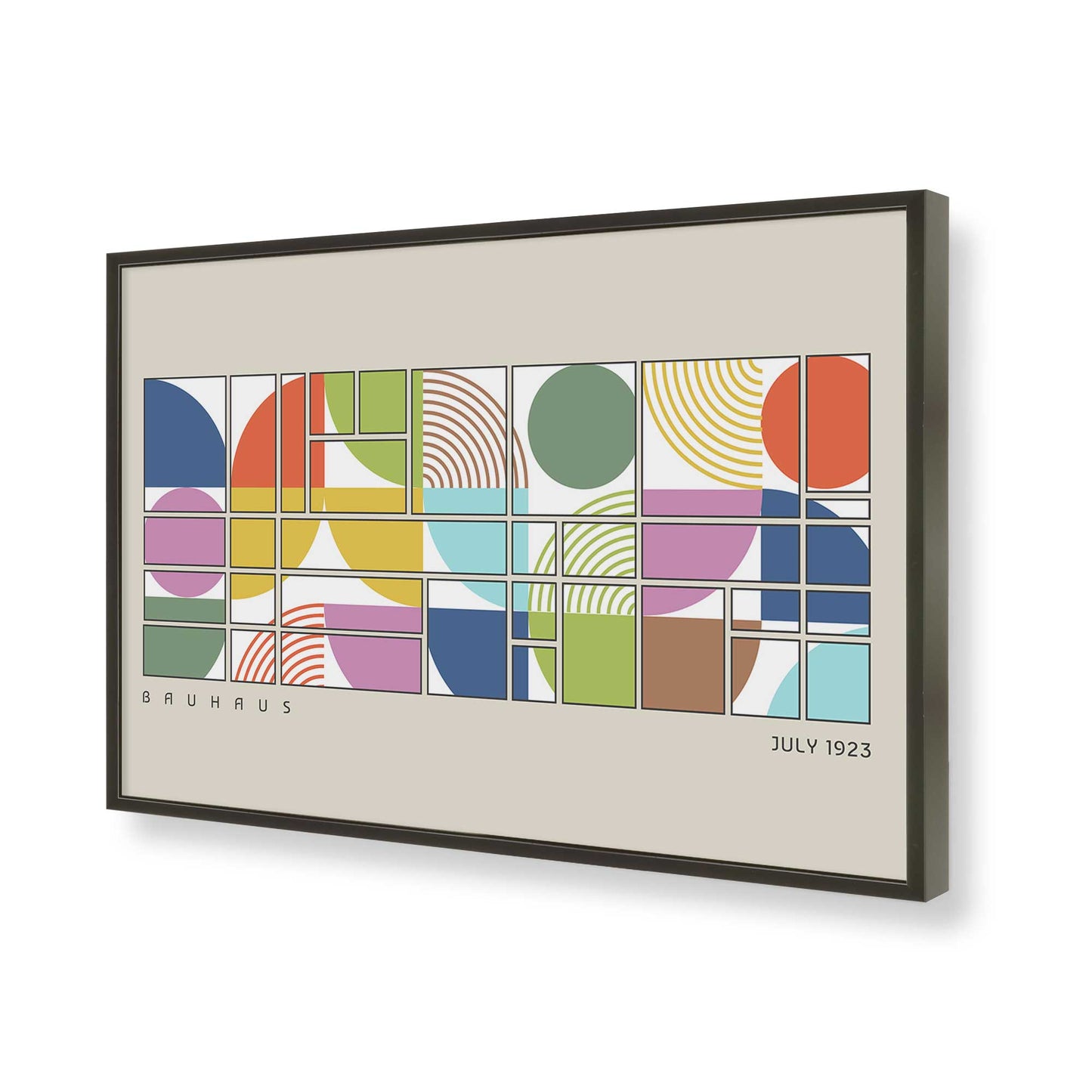 [Color:Satin Black], Picture of art in a Satin Black frame of the corner