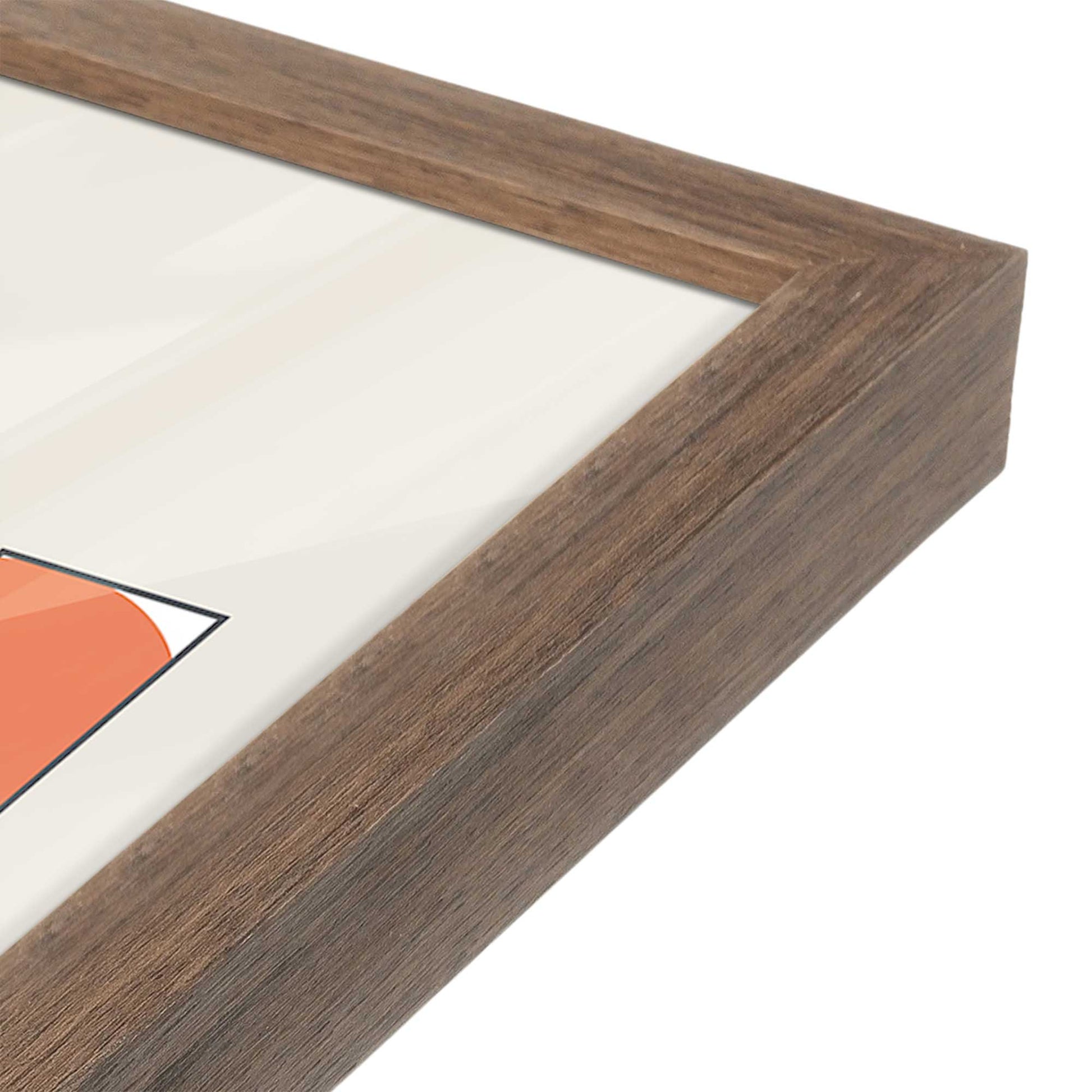 [Color:Walnut], Picture of art in a Walnut frame at an angle