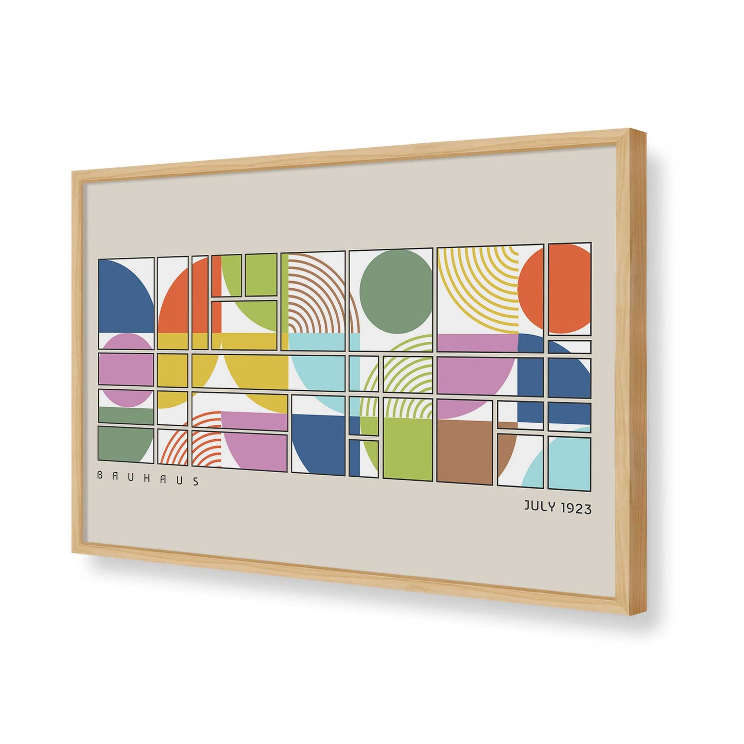 [Color:American Maple], Picture of art in a American Maple frame of the corner