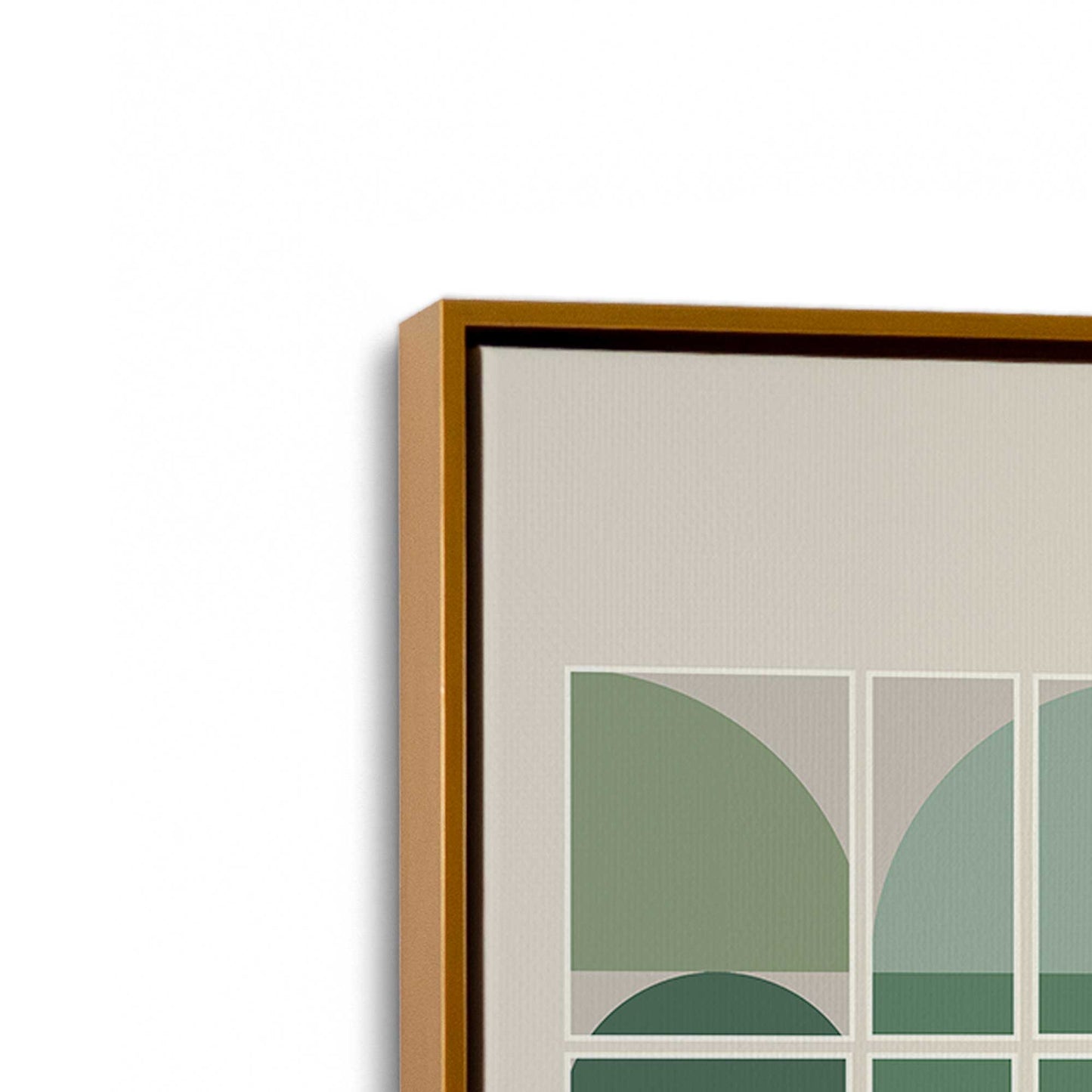 [Color:Polished Gold], Picture of art in a Polished Gold frame at an angle