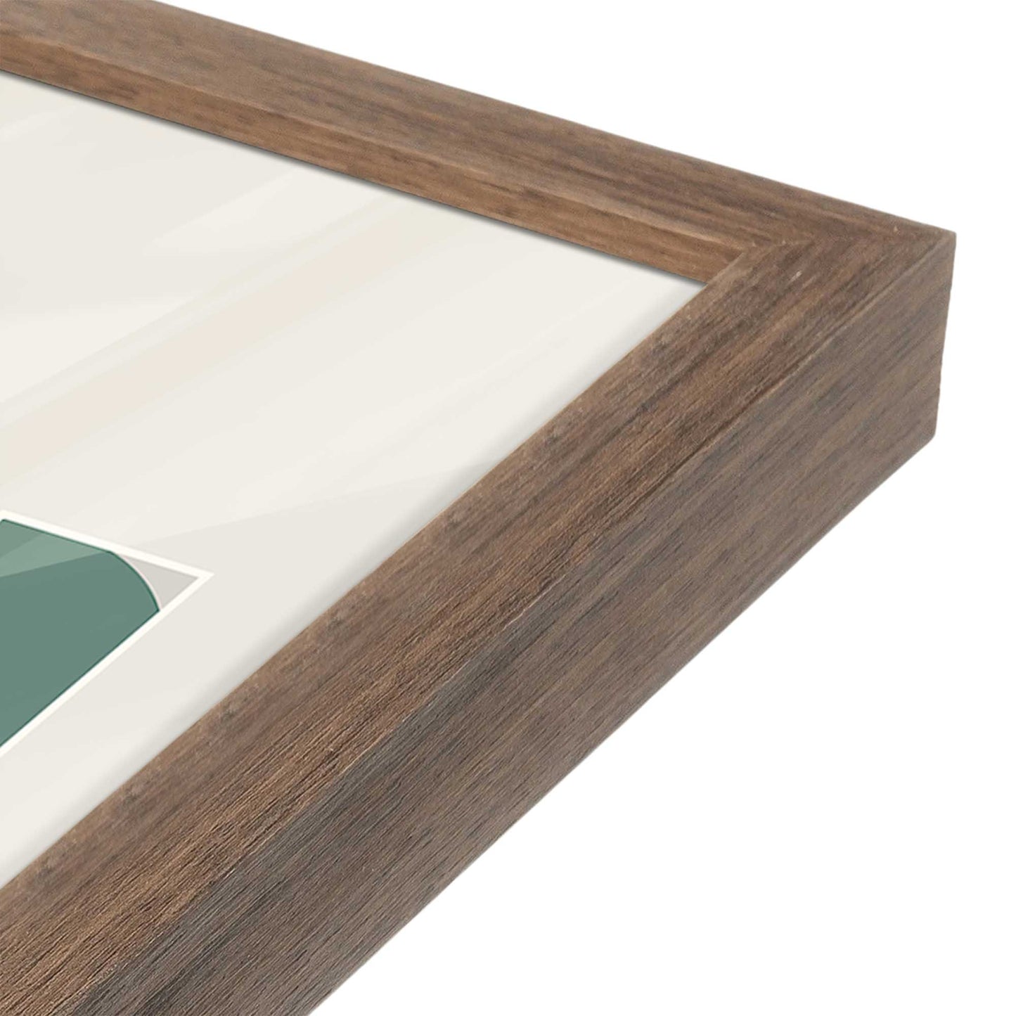 [Color:Walnut], Picture of art in a Walnut frame at an angle