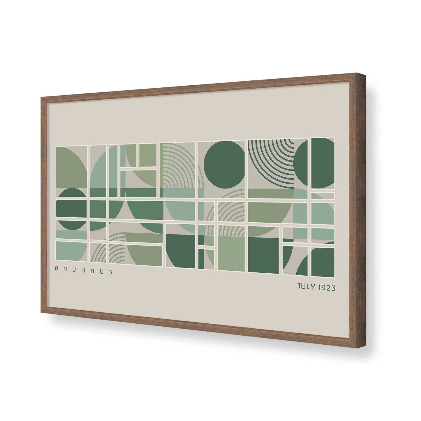 [Color:Walnut], Picture of art in a Walnut frame of the corner