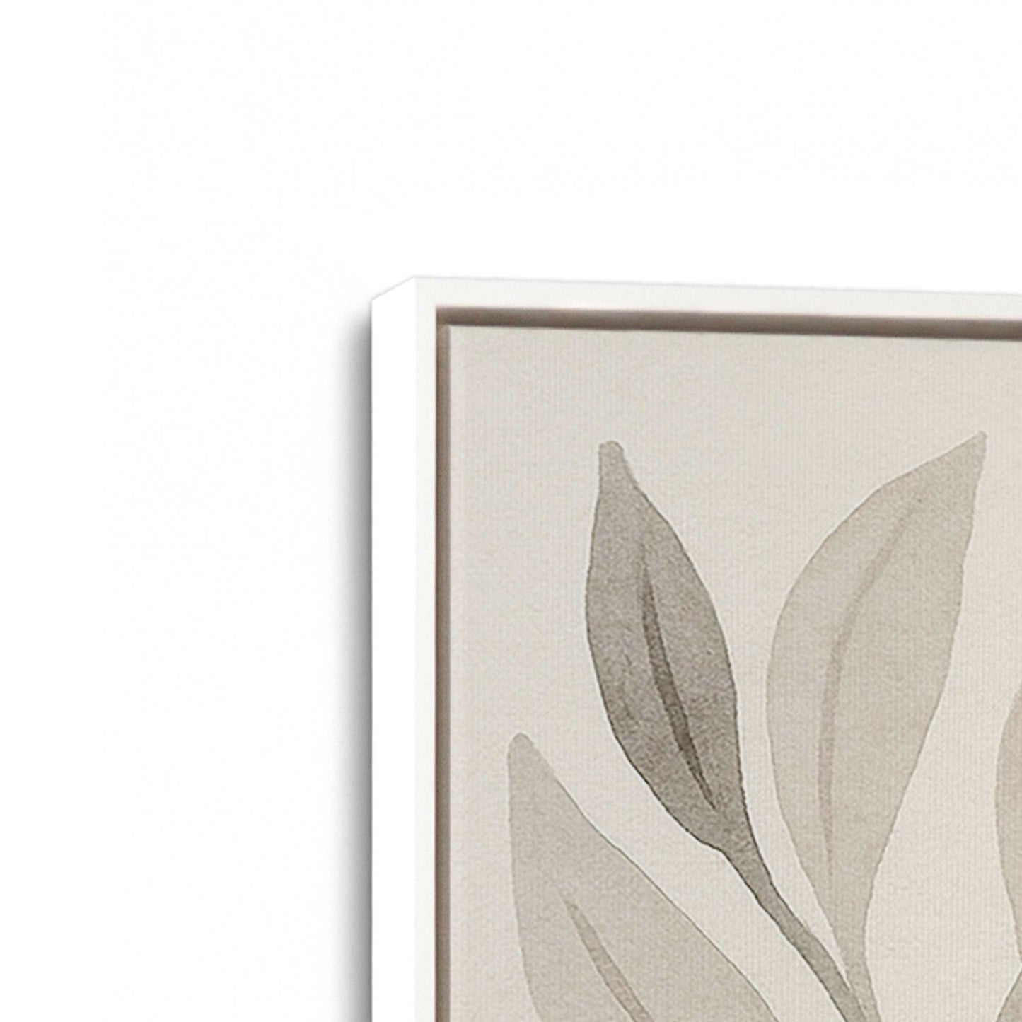 [Color:Opaque White], Picture of art in a White frame at an angle