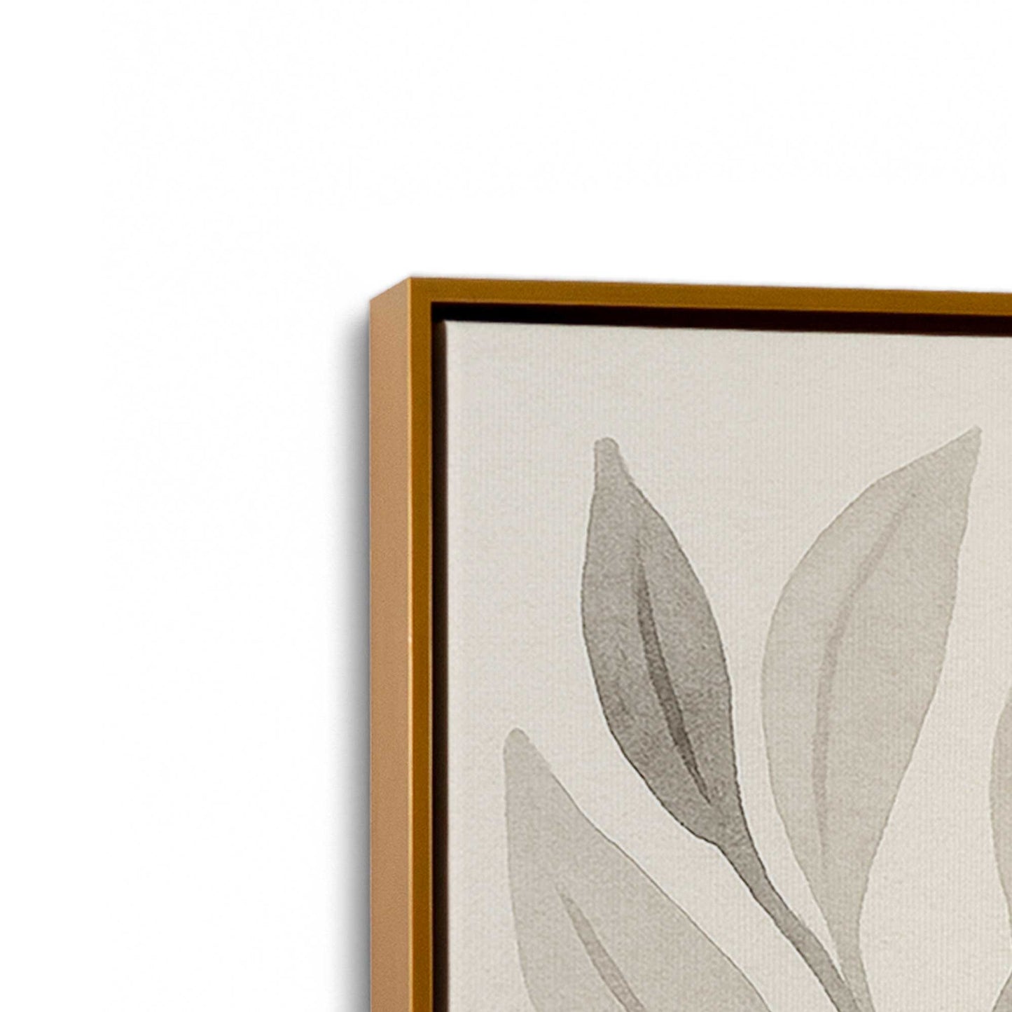 [Color:Polished Gold], Picture of art in a Polished Gold frame at an angle