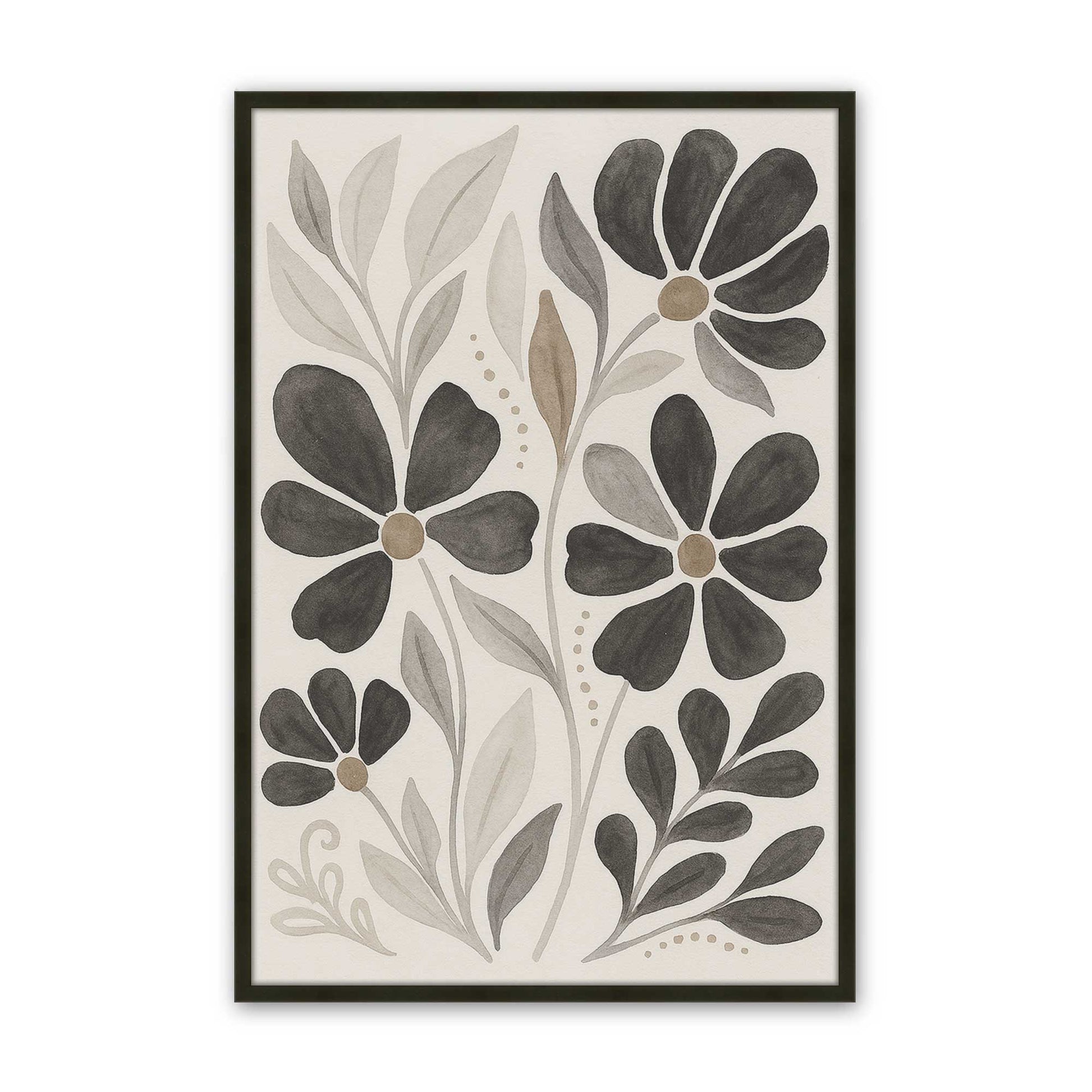 [Color:Satin Black], Picture of art in a Satin Black frame