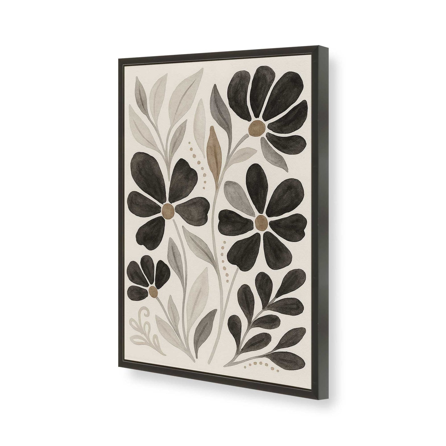 [Color:Satin Black], Picture of art in a Satin Black frame of the corner