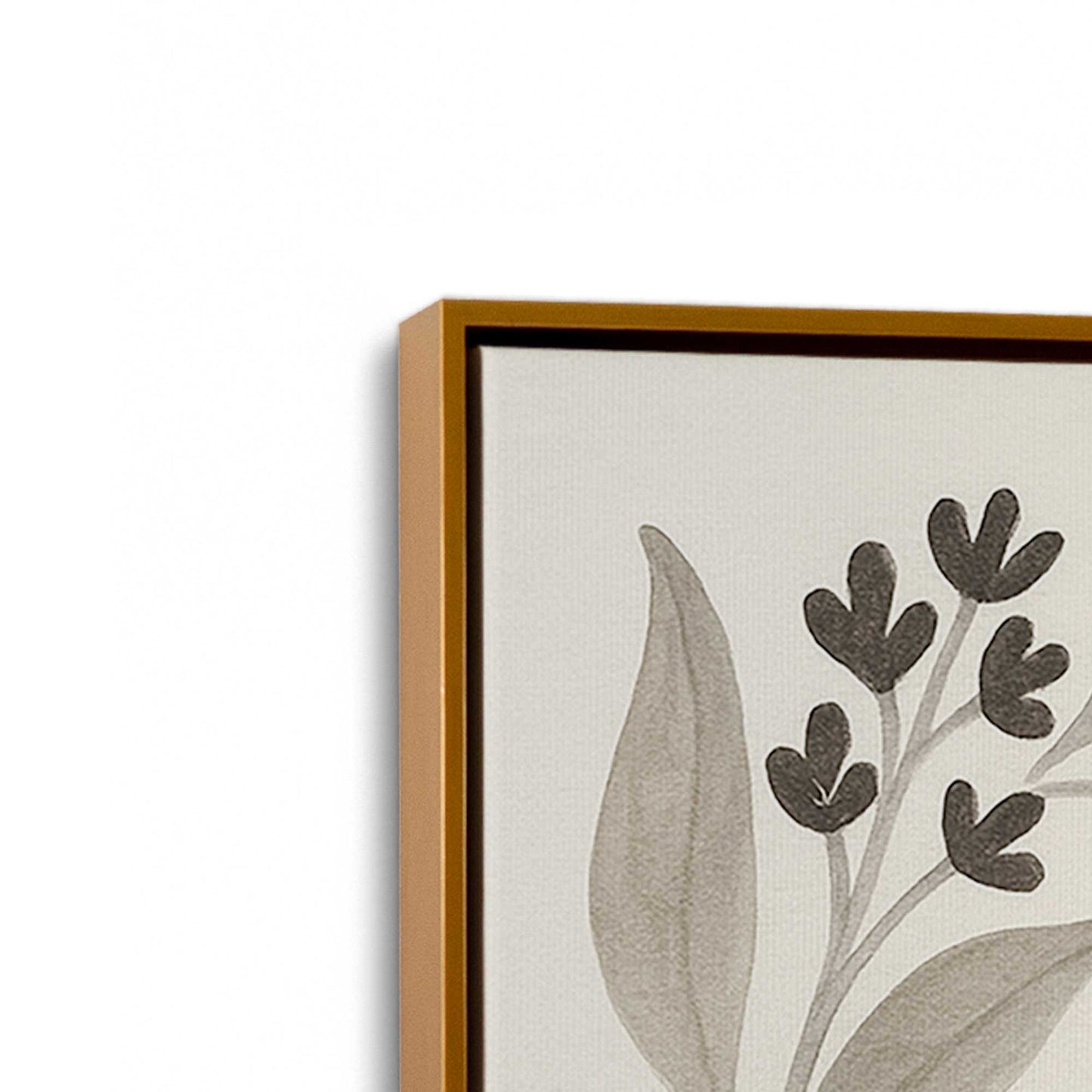 [Color:Polished Gold], Picture of art in a Polished Gold frame at an angle