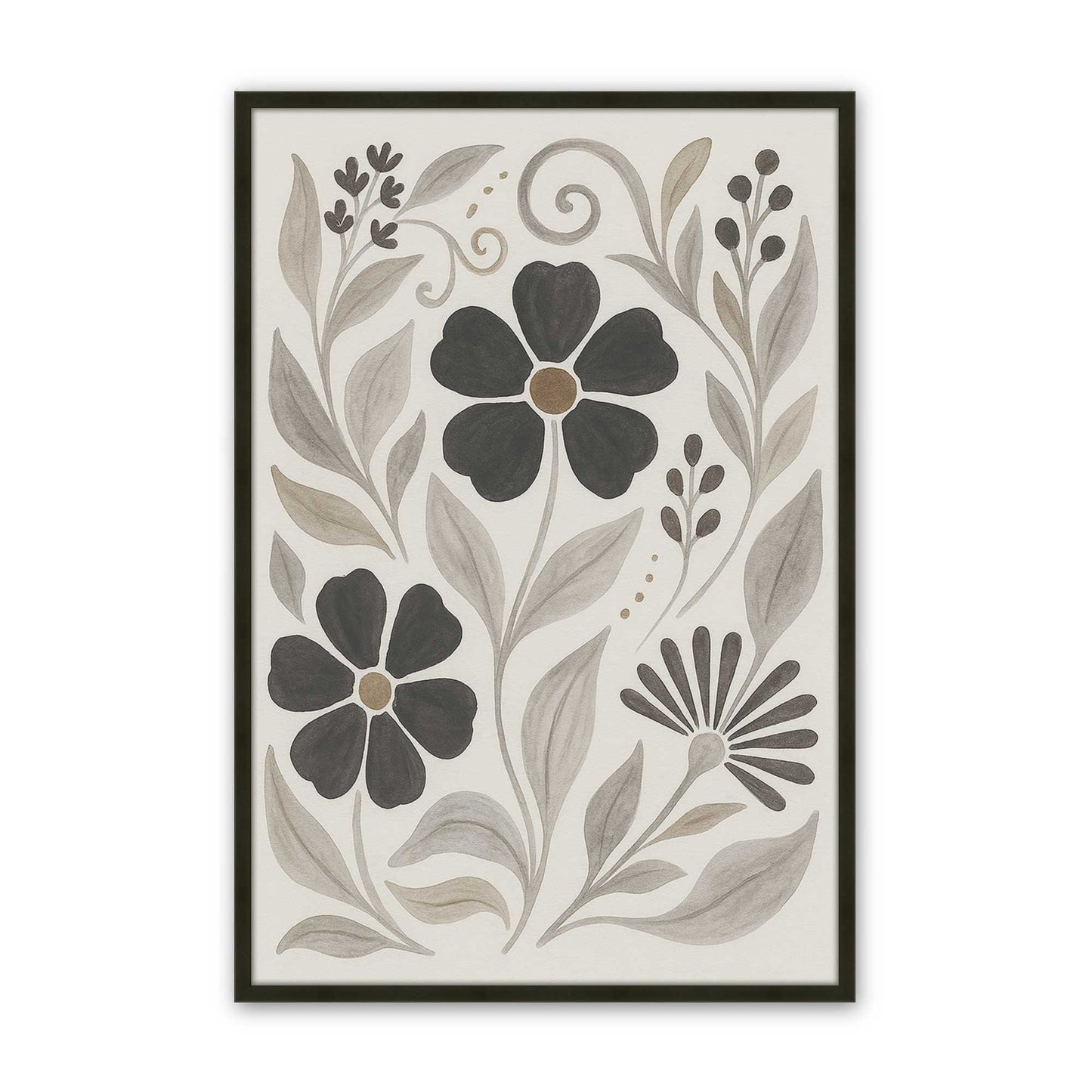 [Color:Satin Black], Picture of art in a Satin Black frame