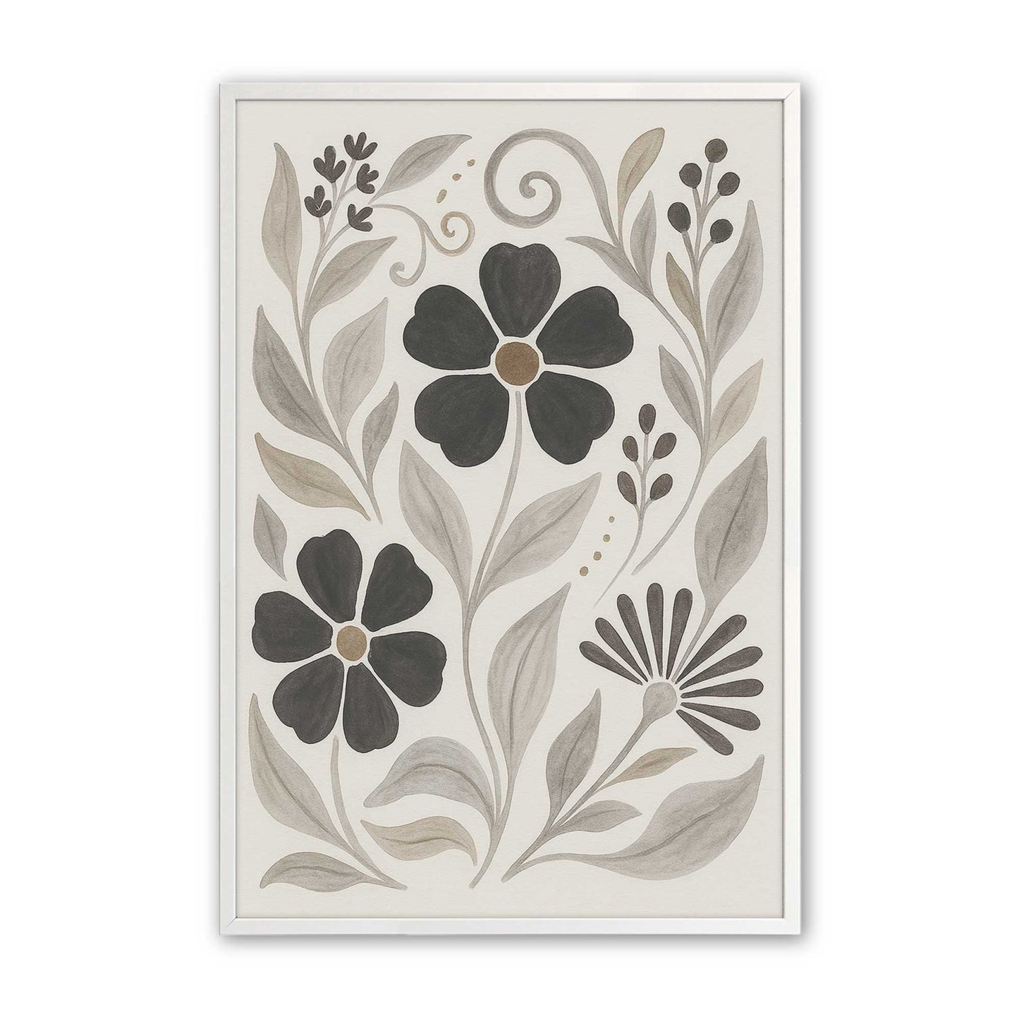[Color:Opaque White], Picture of art in a Opaque White frame