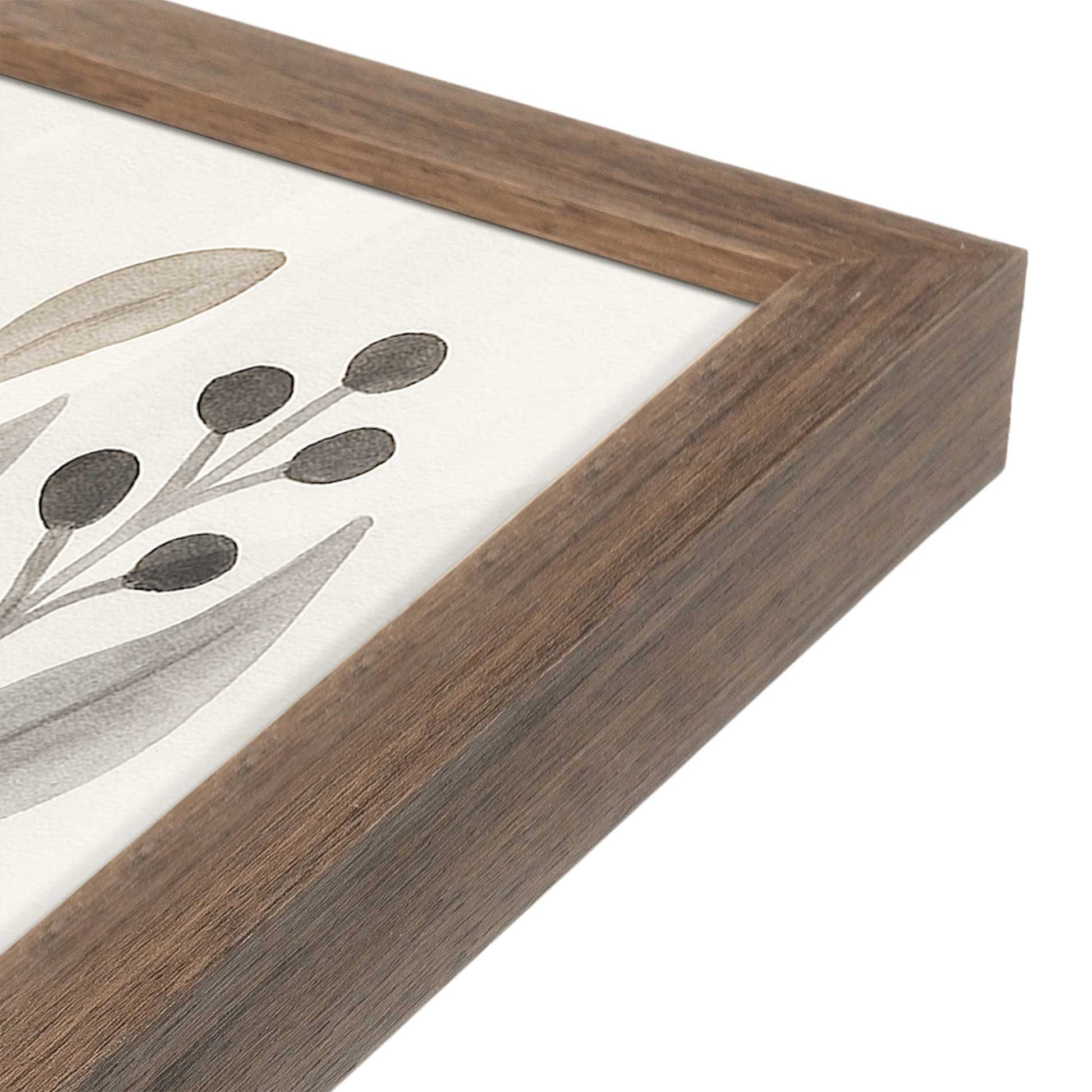 [Color:Walnut], Picture of art in a Walnut frame at an angle