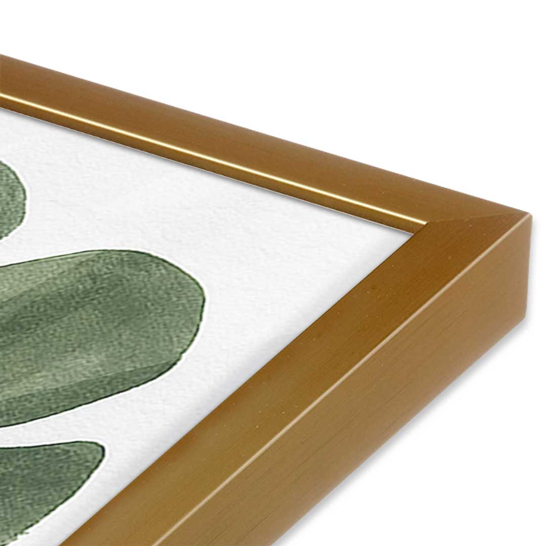 [Color:Polished Gold], Picture of art in a Polished Gold frame at an angle