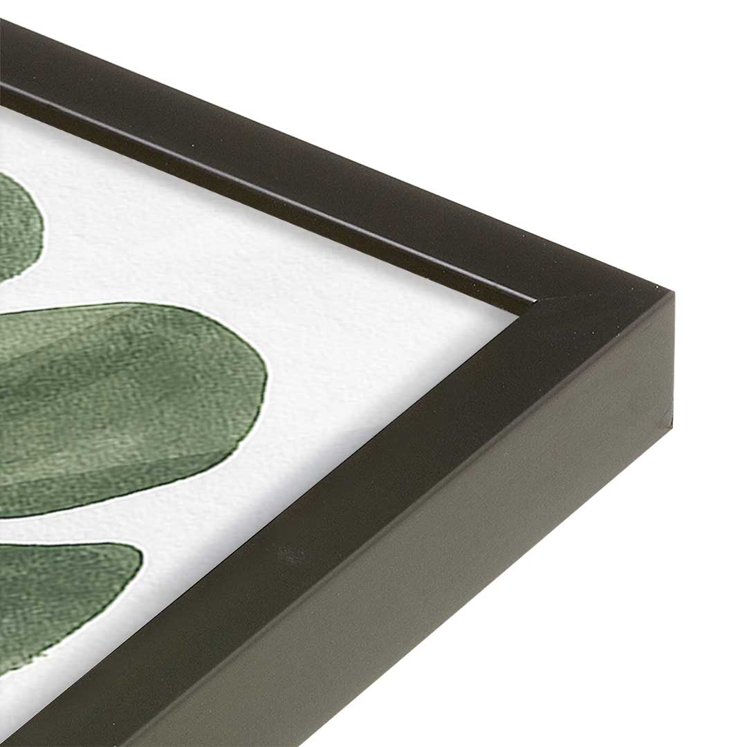 [Color:Satin Black], Picture of art in a Satin Black frame at an angle