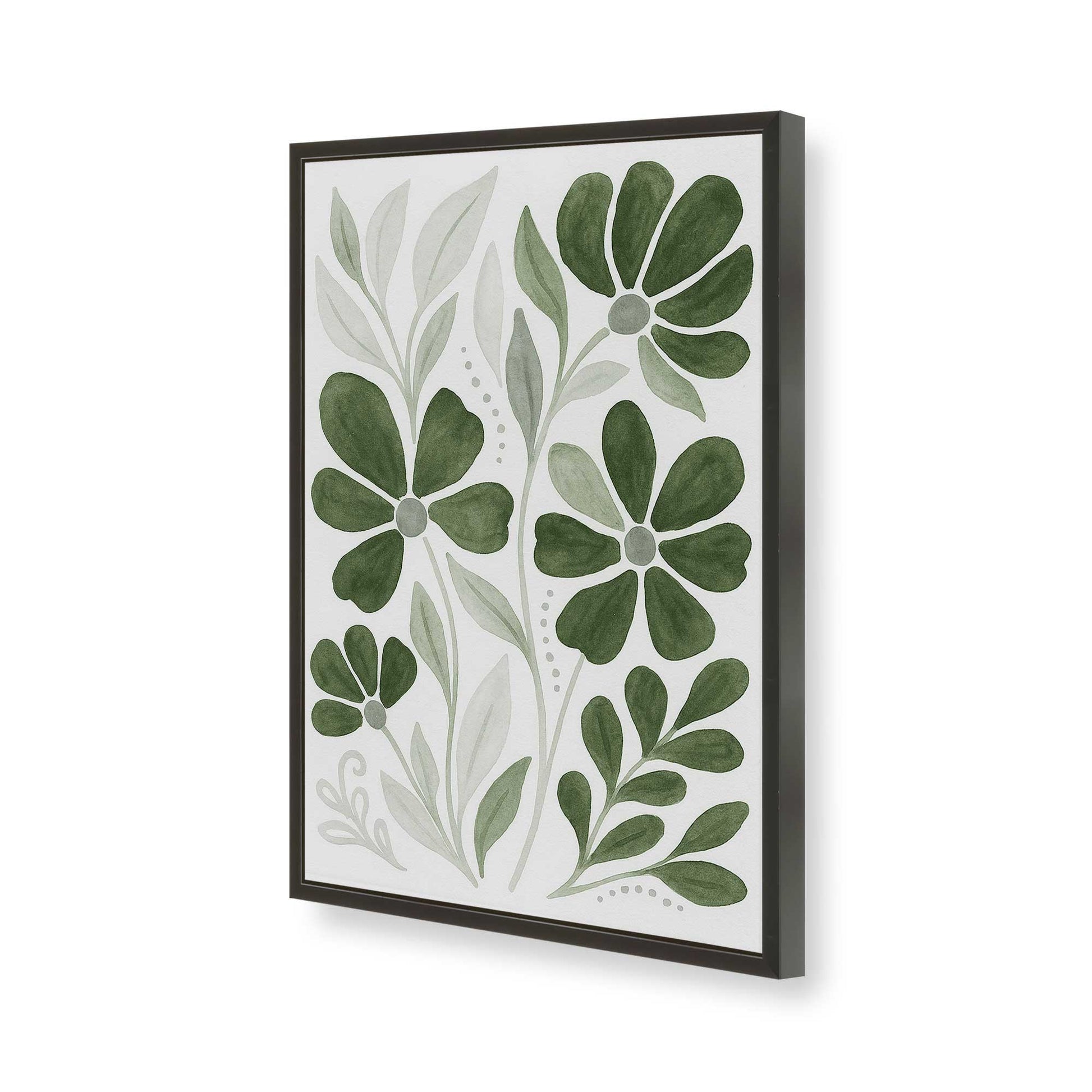 [Color:Satin Black], Picture of art in a Satin Black frame of the corner