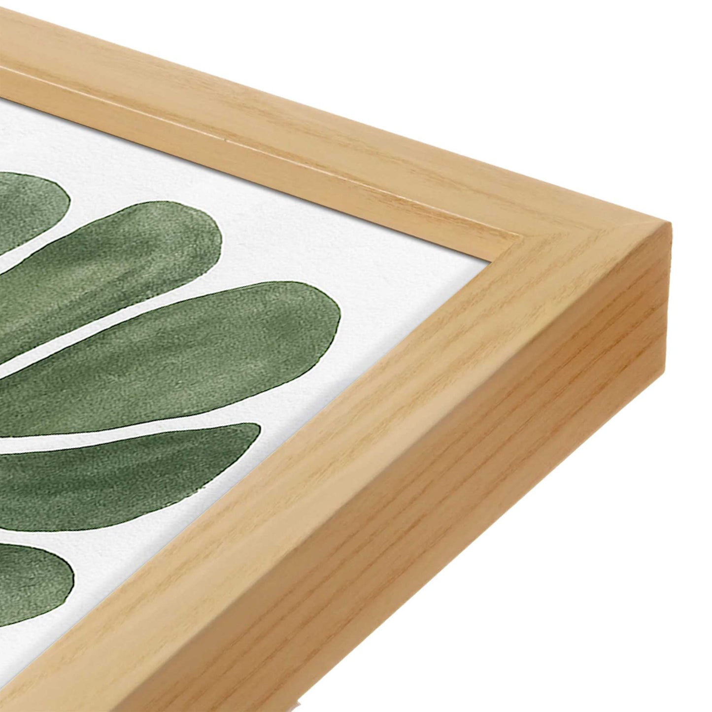 [Color:American Maple], Picture of art in a American Maple frame at an angle