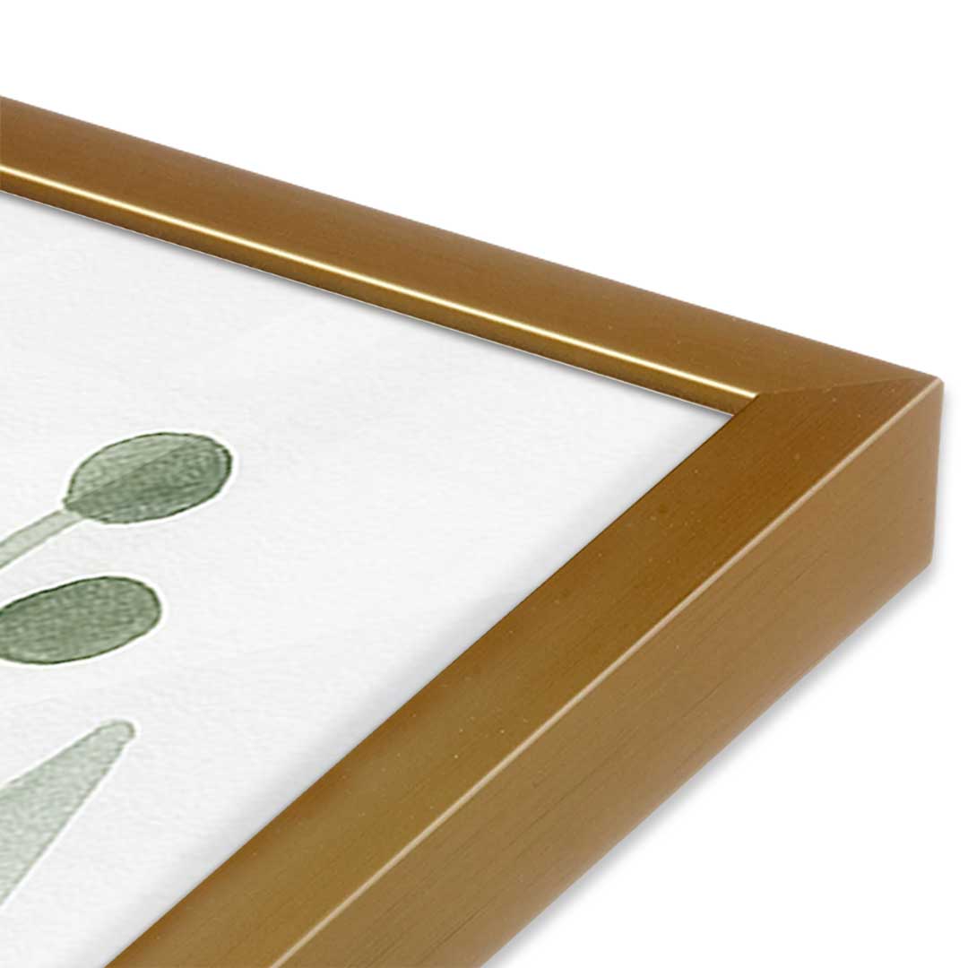 [Color:Polished Gold], Picture of art in a Polished Gold frame at an angle