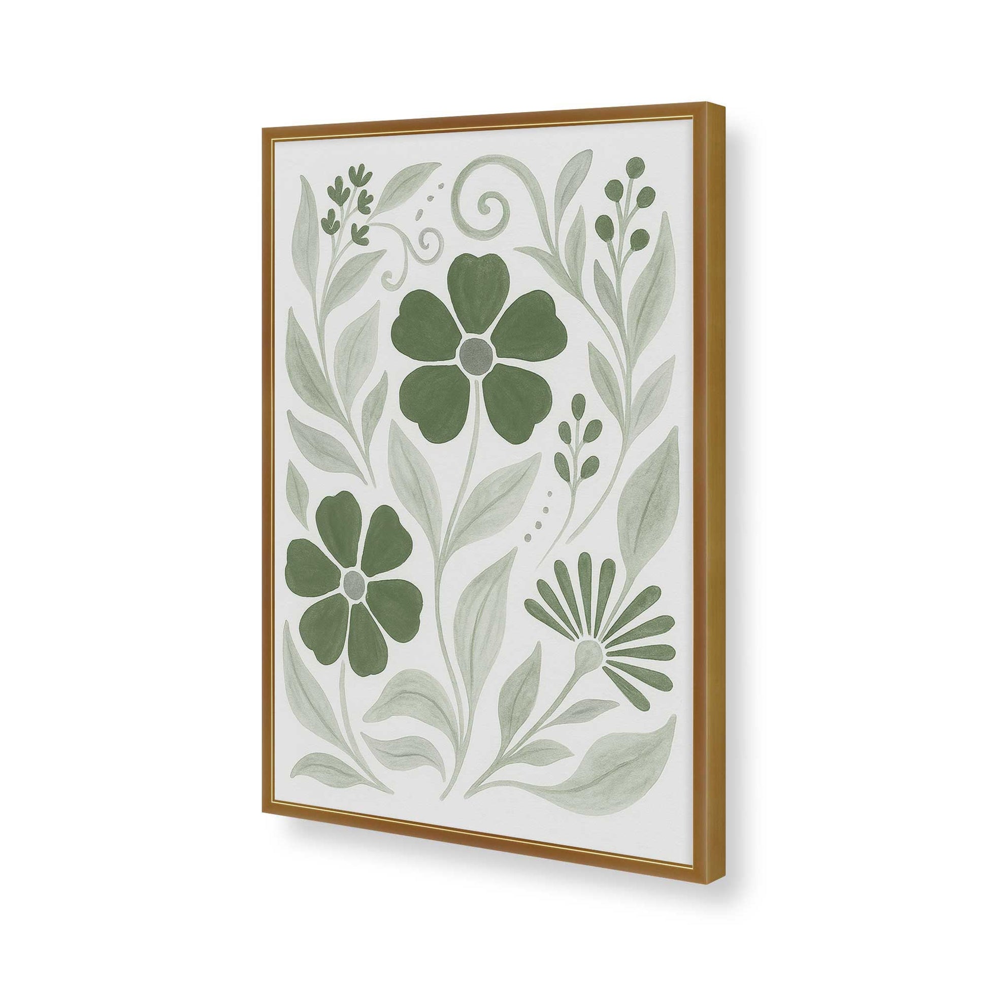 [Color:Polished Gold], Picture of art in a Polished Gold frame of the corner