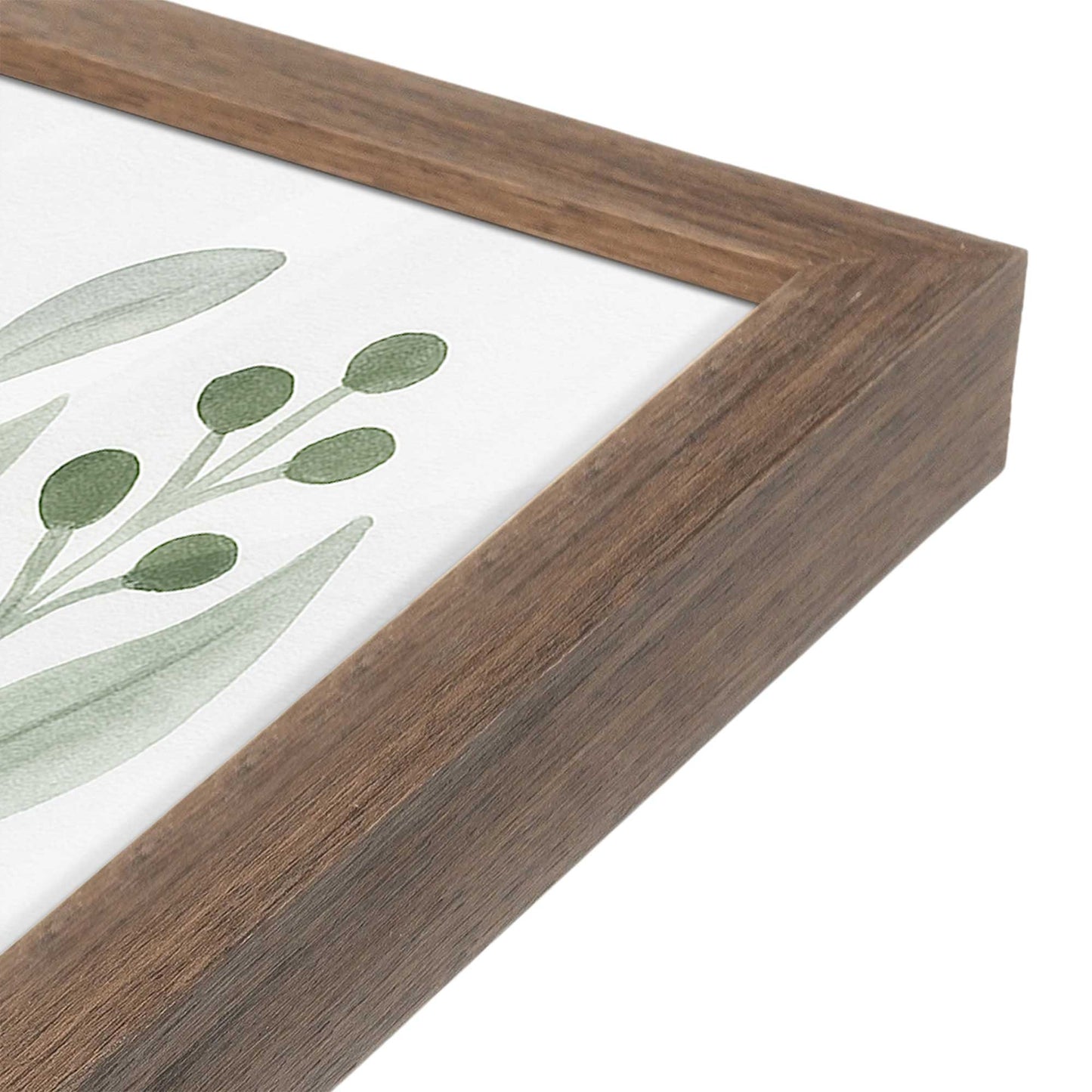 [Color:Walnut], Picture of art in a Walnut frame at an angle