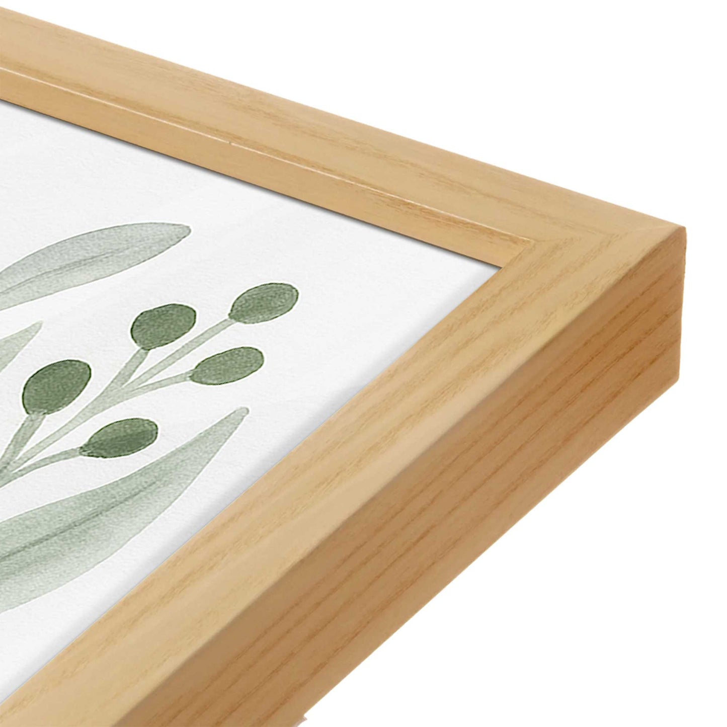 [Color:American Maple], Picture of art in a American Maple frame at an angle