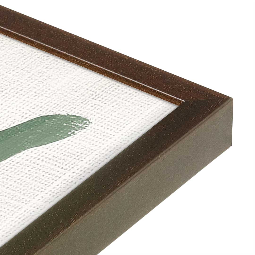 [Color:Brown], Picture of art in a Brown frame at an angle