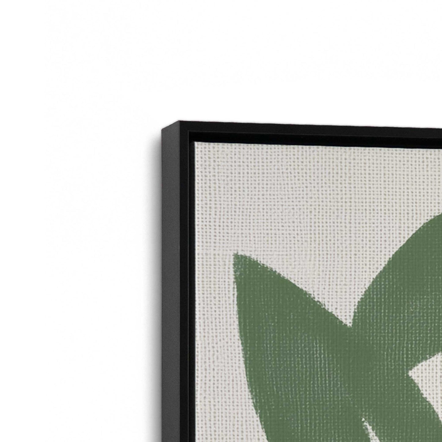 [Color:Satin Black], Picture of art in a Satin Black frame at an angle