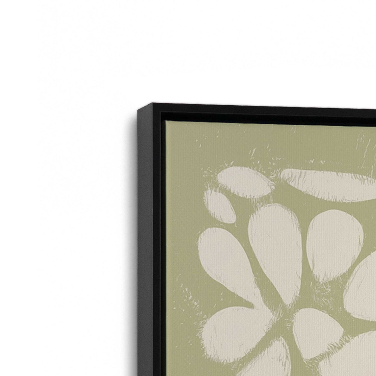 [Color:Satin Black], Picture of art in a Satin Black frame at an angle