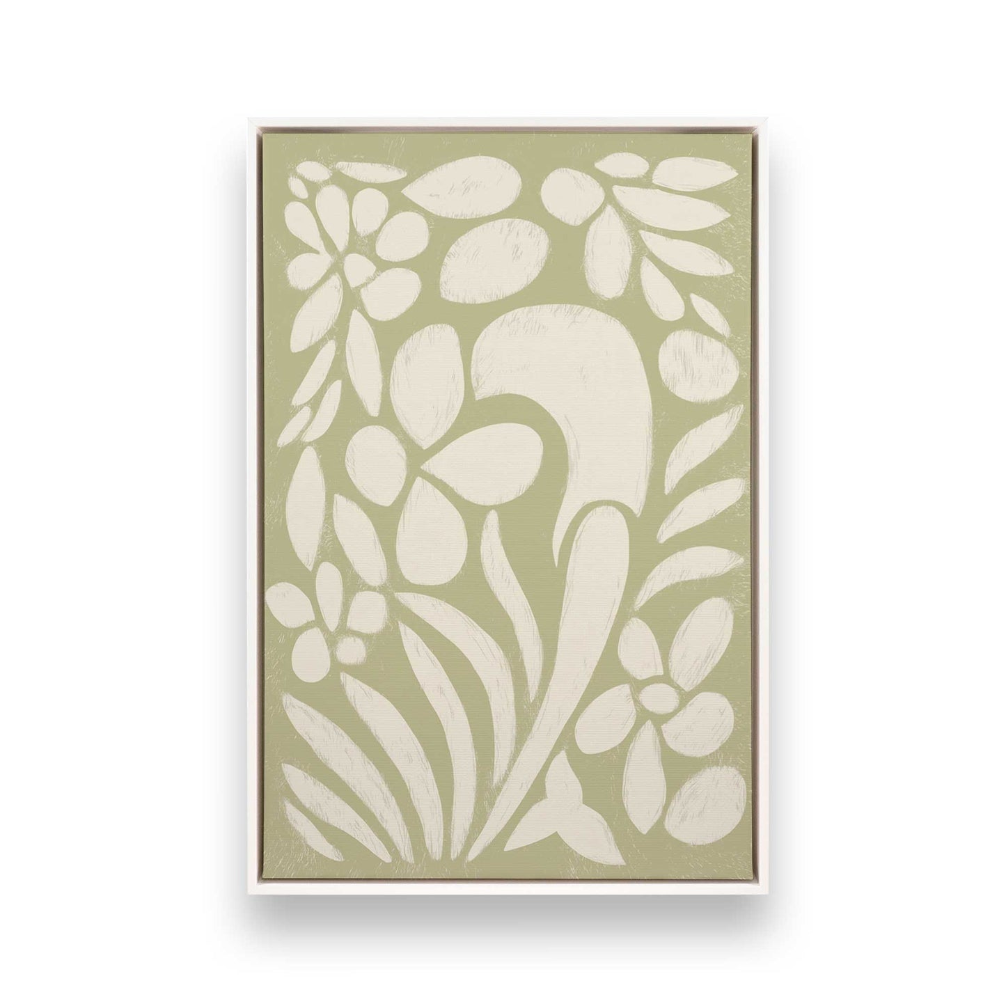 [Color:Opaque White], Picture of art in a White frame