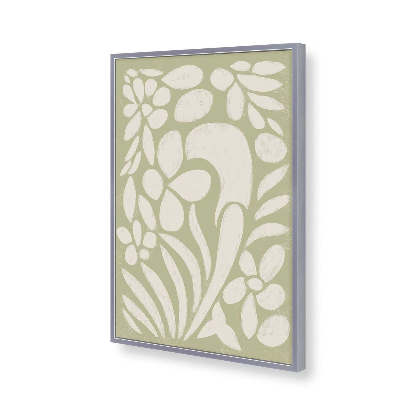 [Color:Polished Chrome], Picture of art in a Polished Chrome frame of the corner