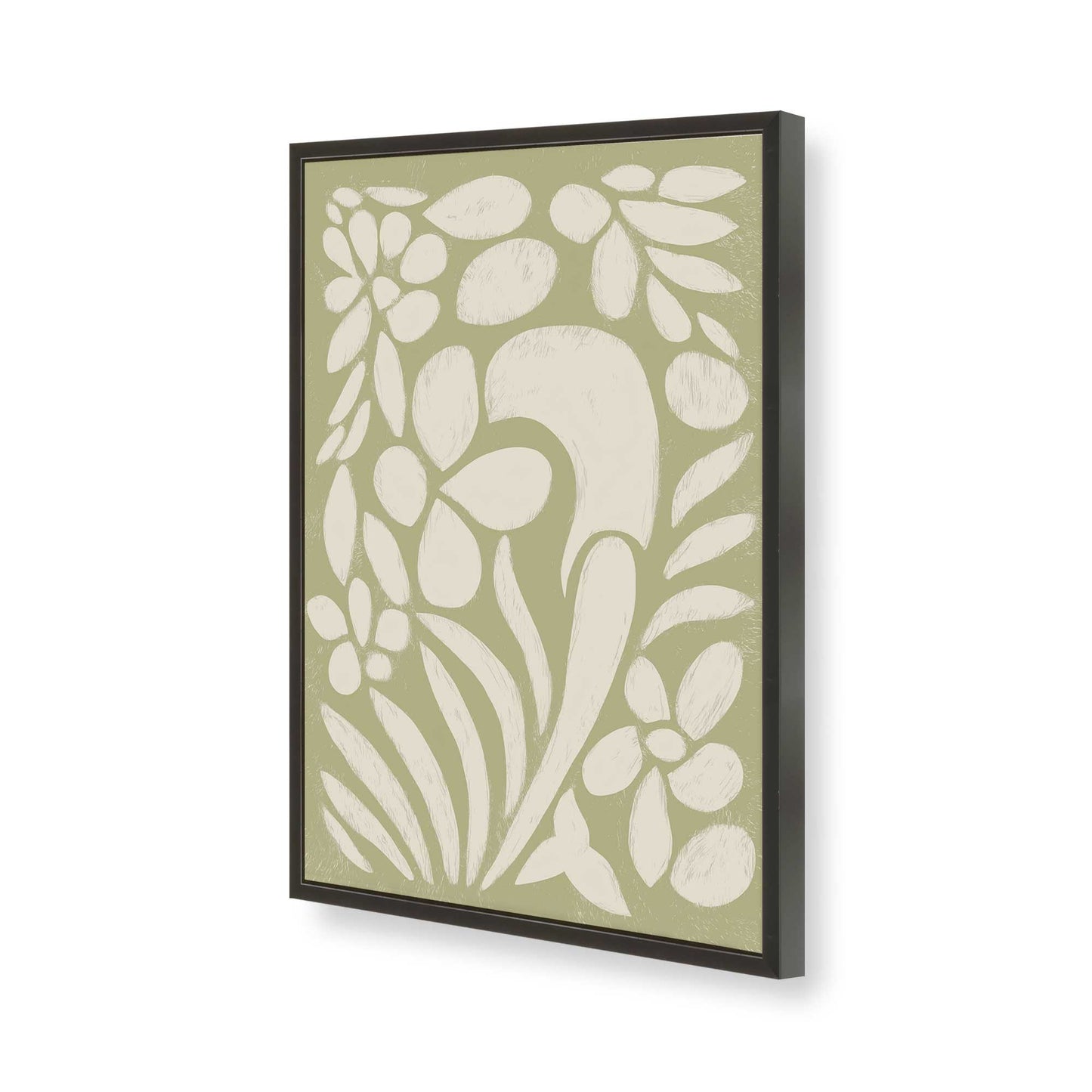 [Color:Satin Black], Picture of art in a Satin Black frame of the corner