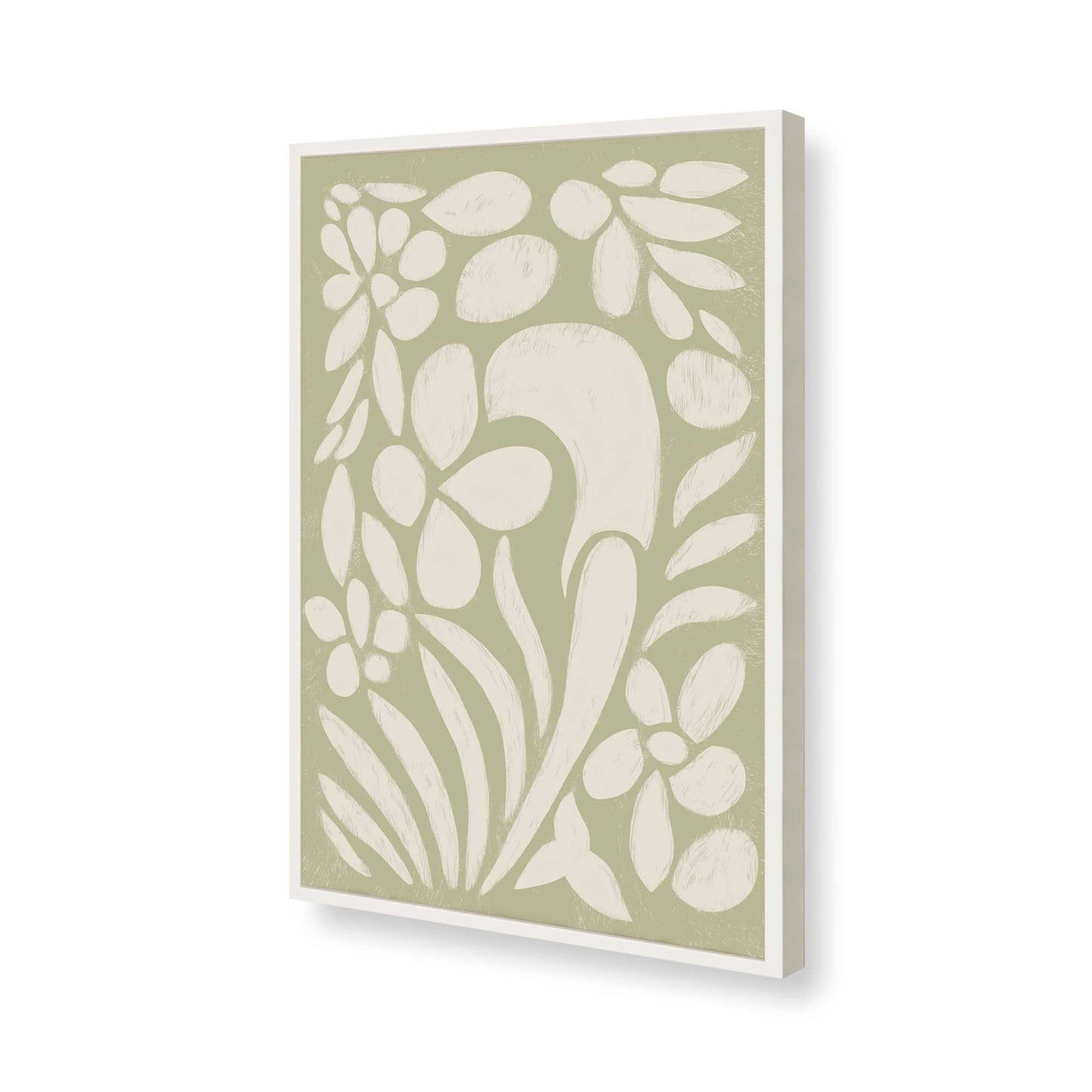 [Color:Opaque White], Picture of art in a Opaque White frame of the corner
