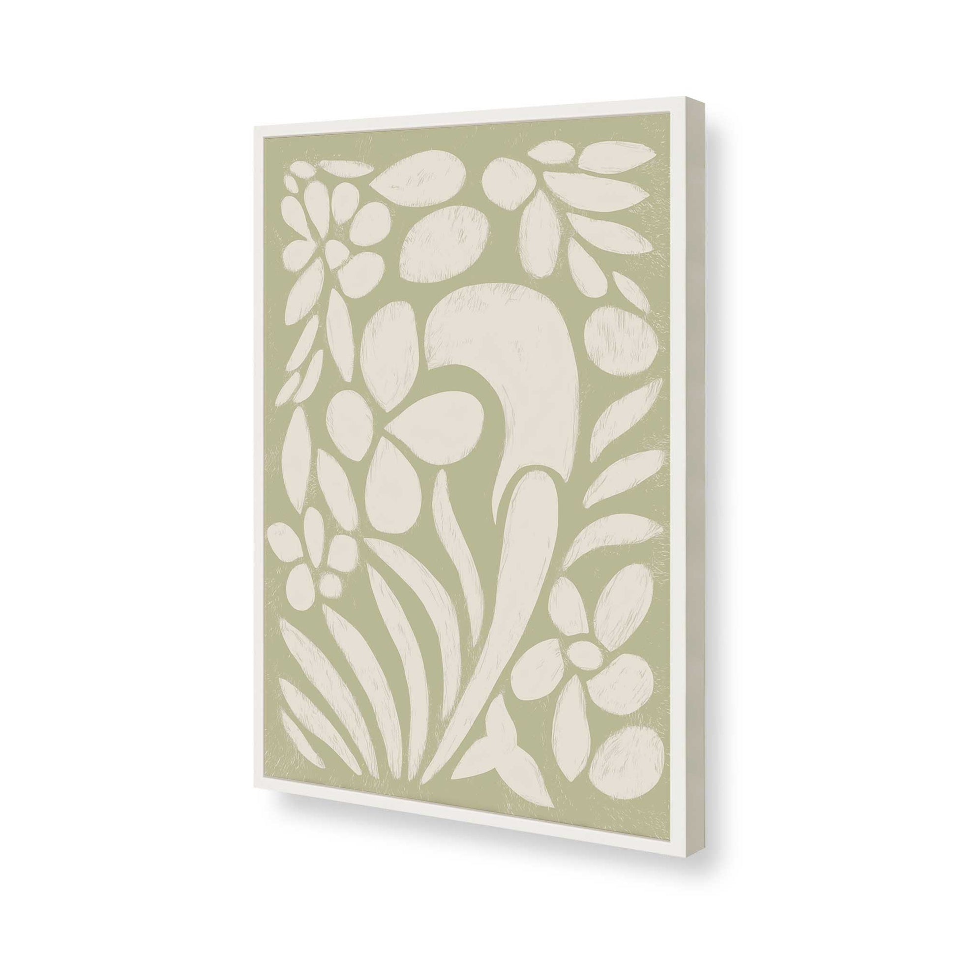 [Color:Opaque White], Picture of art in a Opaque White frame of the corner
