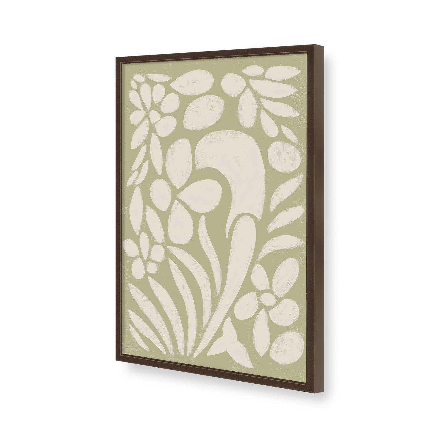 [Color:Brown], Picture of art in a Brown frame of the corner