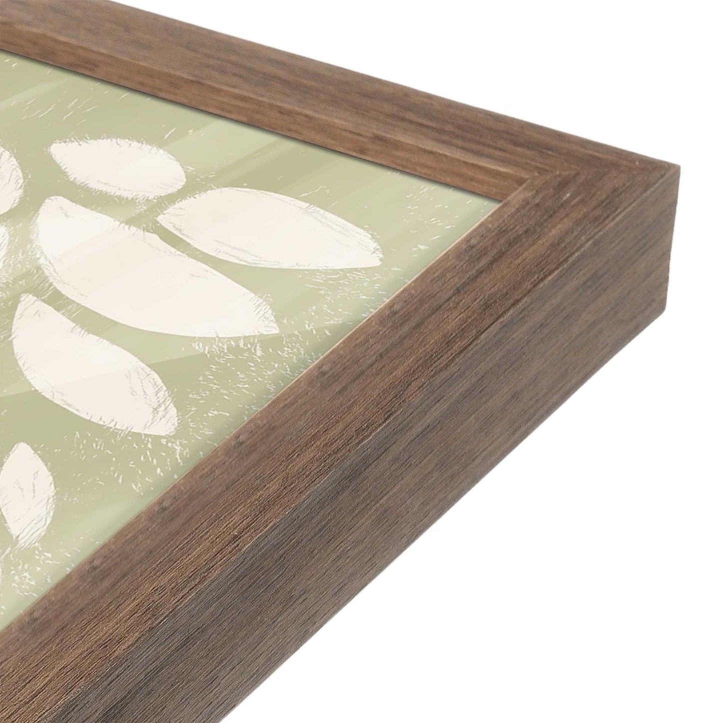 [Color:Walnut], Picture of art in a Walnut frame at an angle