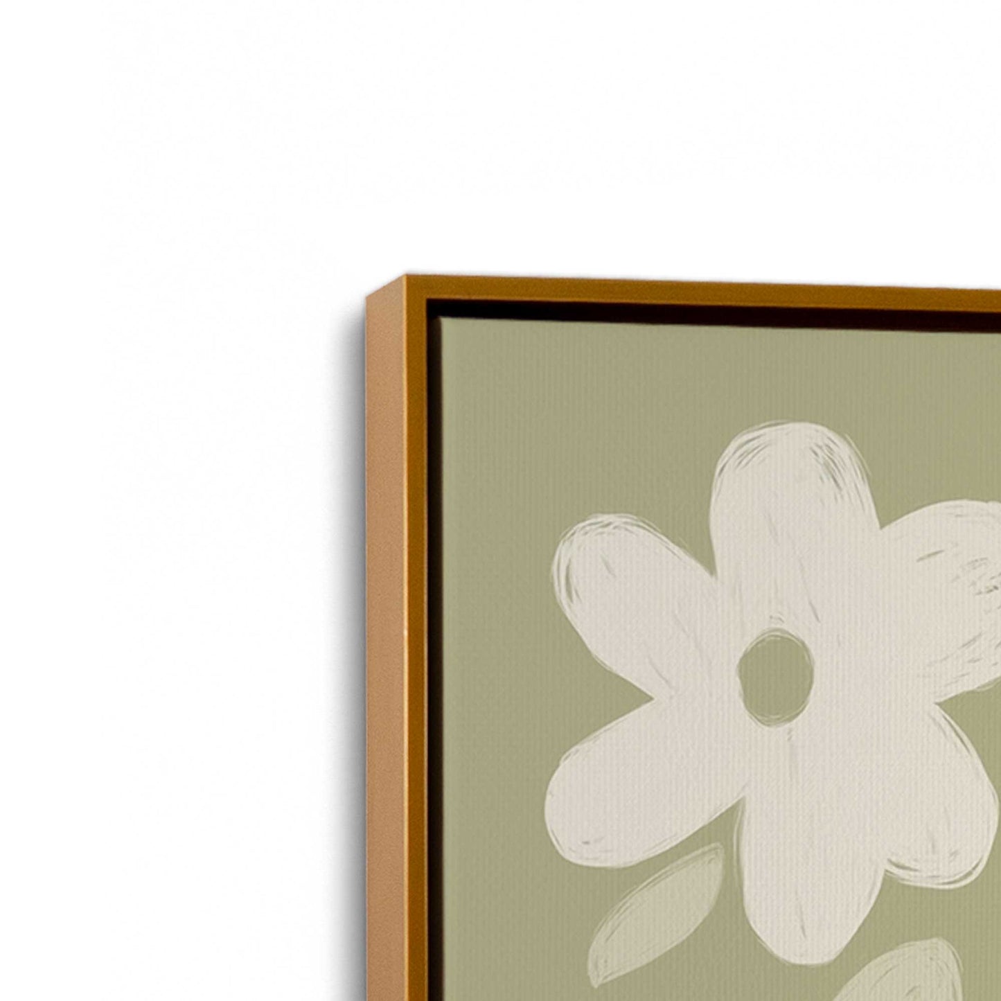 [Color:Polished Gold], Picture of art in a Polished Gold frame at an angle