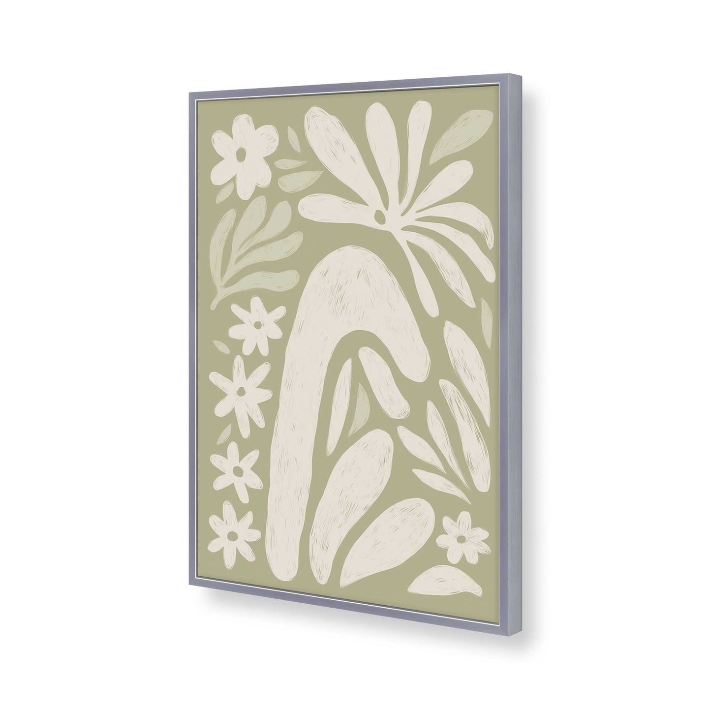[Color:Polished Chrome], Picture of art in a Polished Chrome frame of the corner