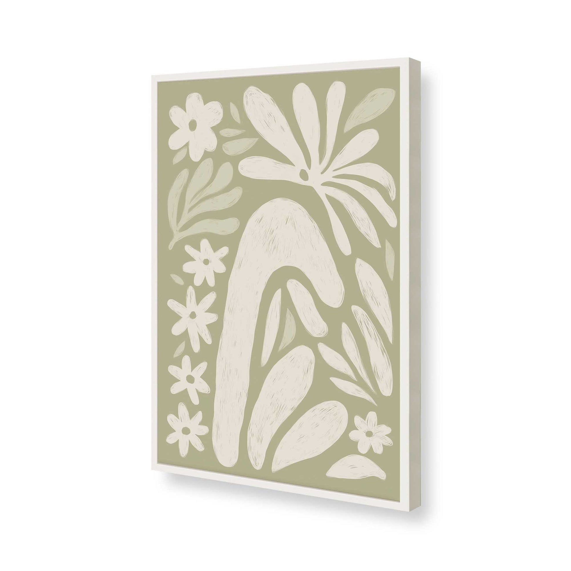 [Color:Opaque White], Picture of art in a Opaque White frame of the corner