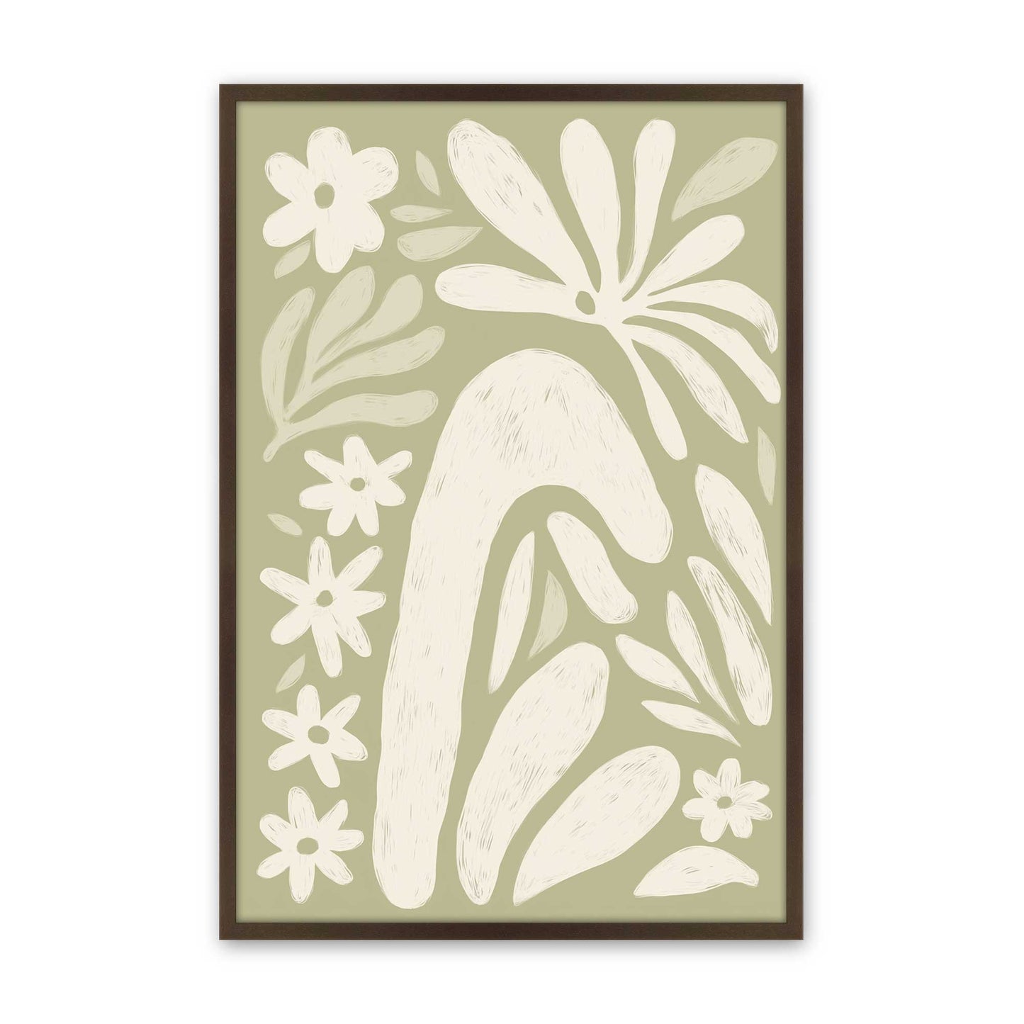 [Color:Brown], Picture of art in a Brown frame